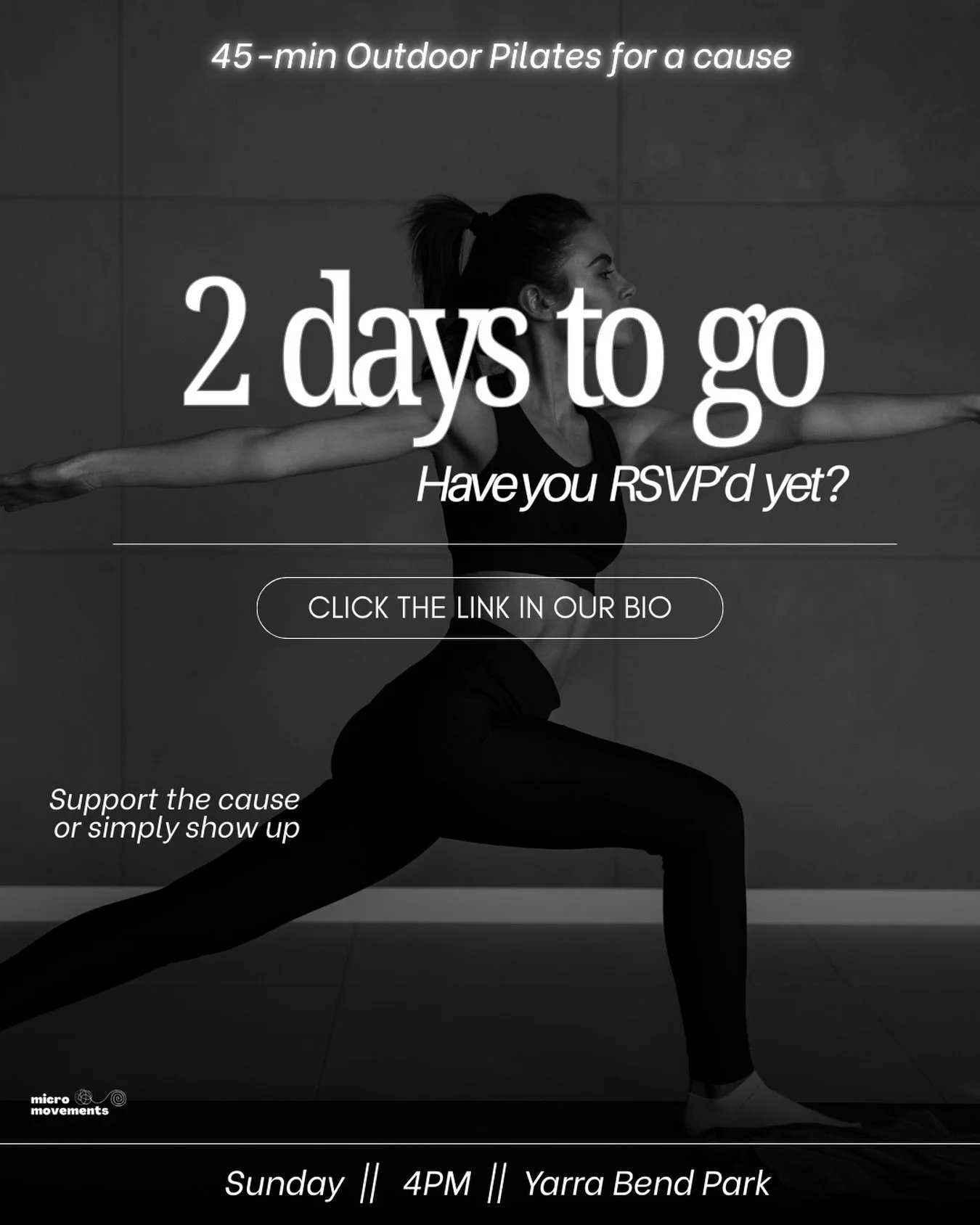 SUNDAY!! SUNDAY!! SUNDAY!!

Melbourne friends near Abbotsford &amp; Kew &mdash; we&rsquo;re doing this together 🌿

A feel-good afternoon outdoors, guided, intentional movement, and a beautiful cause behind it.

Secure your spot.

CLICK THE LINK IN O