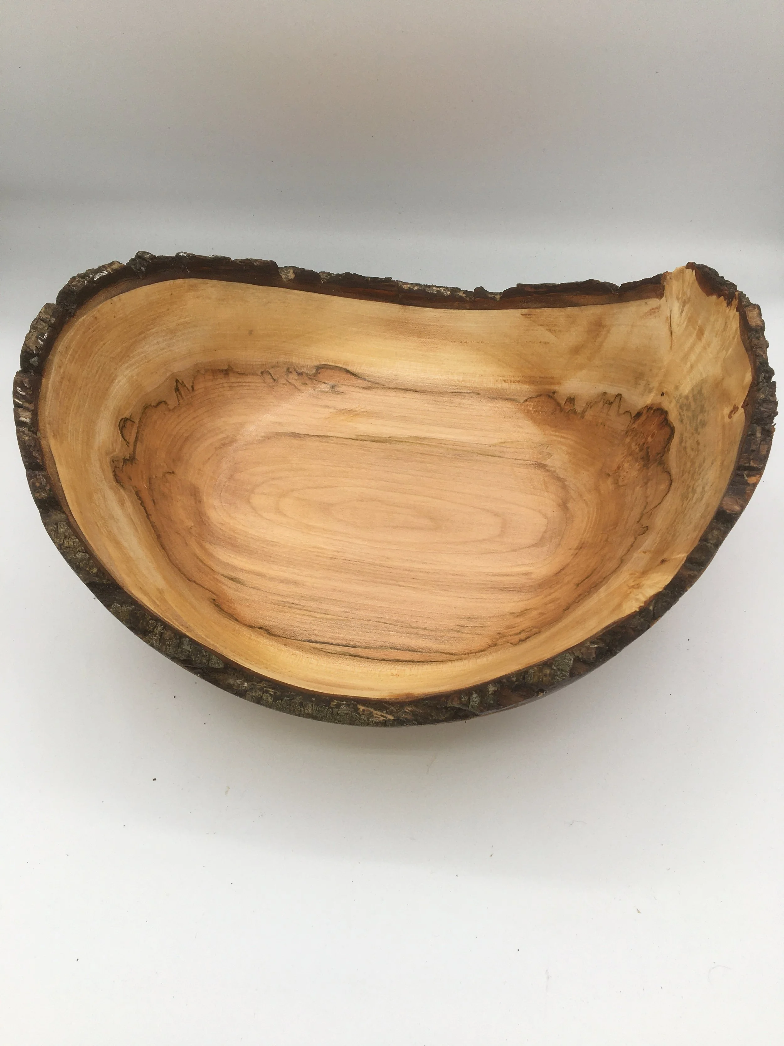 Natural edge winged cherry bowl