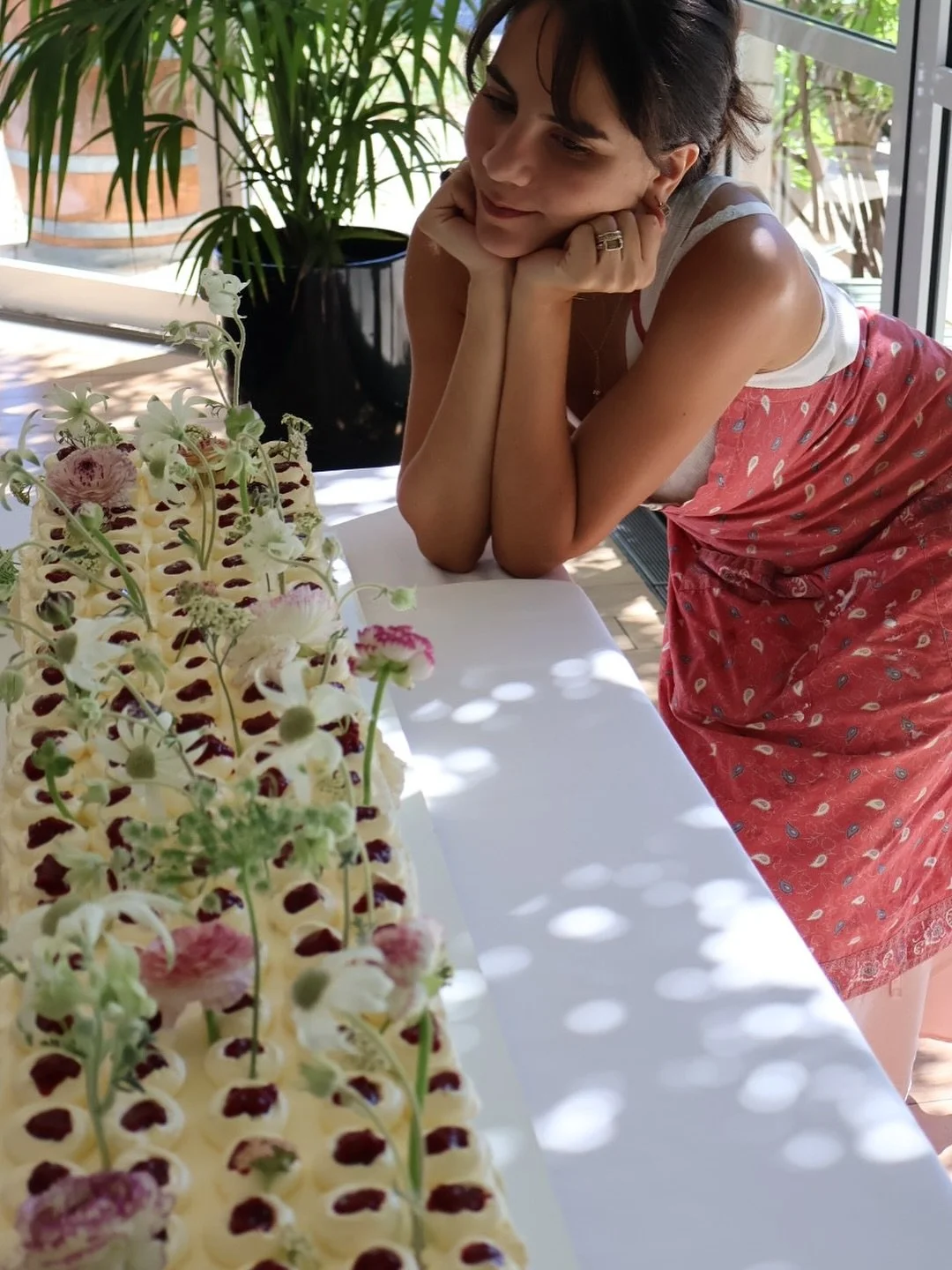 Always so grateful to be part of celebrations, big &amp; small!!! Cake was a long (ofcourse!!!) fluffy vanilla cake packed with raspberry compote &amp; pistachio swiss meringue buttercream. Made to celebrate a lovely christening @thecentennialhomeste