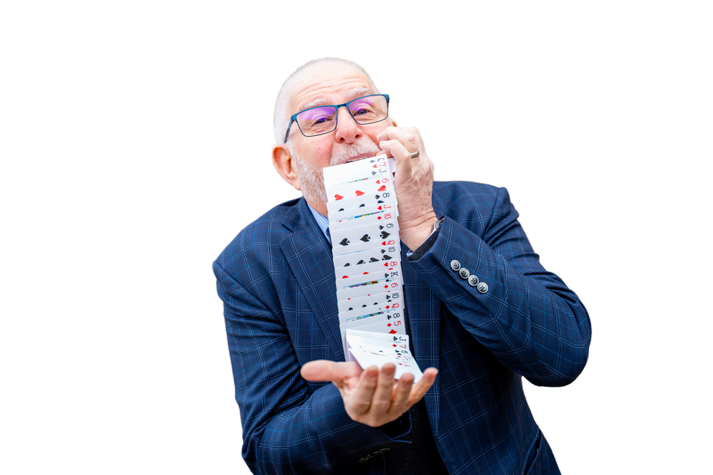 Guests reacting with surprise and laughter to VincentDoesMagic