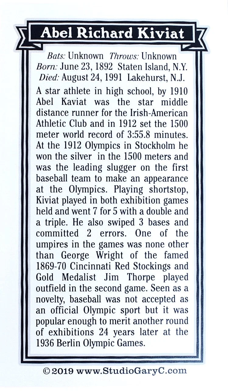 Text about Abel Richard Kiviat, a notable athlete born in 1892 and died in 1991, including his achievements and Olympic participation.