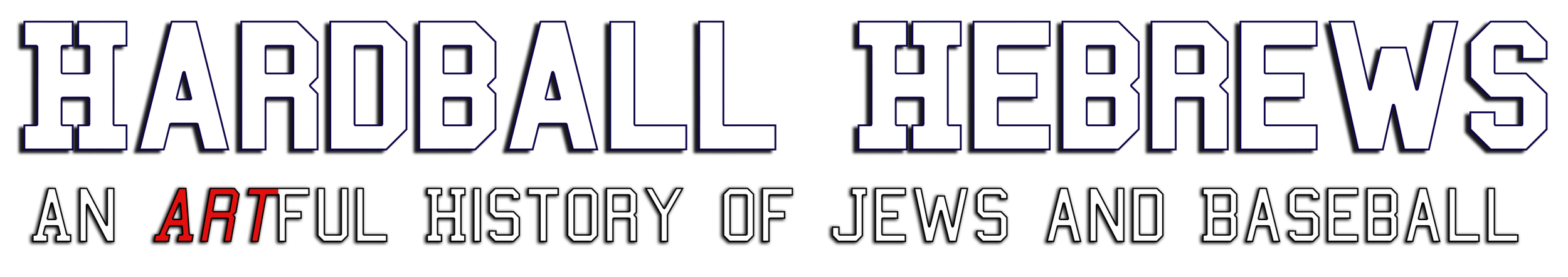 Close-up of a book or article cover with the title 'Baseball Jews' and subtitle 'An Artful History of Jews and Baseball'.