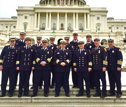 Massachusetts Fire Chiefs gathered at MA state capitol