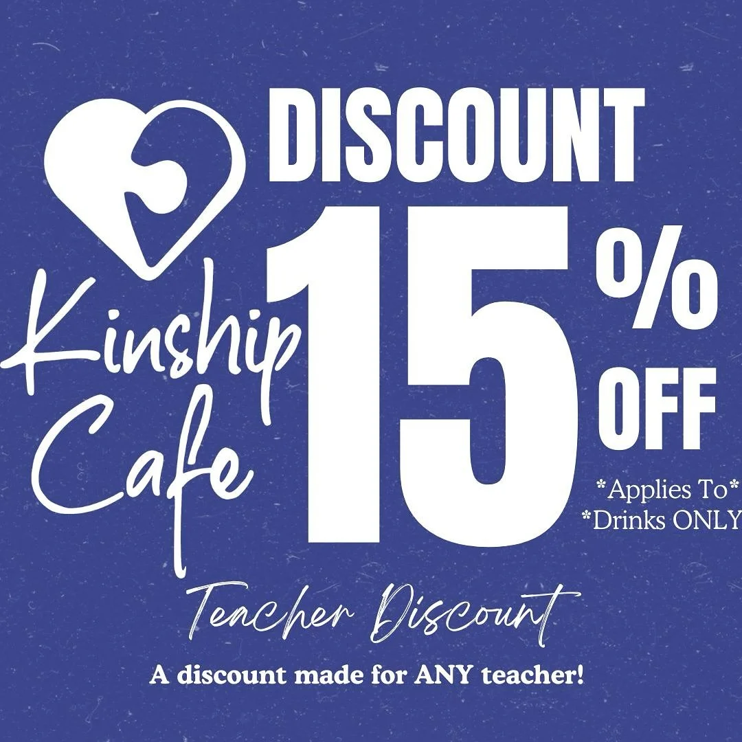 Teachers Get 15% OFF! 😳

Why? 

Because you are awesome! You have super powers that very little process the capacity to hold space, grow and teach! 

Come in at any time, show your badge, show your school pride and get 15% OFF your drink EVERY TIME!