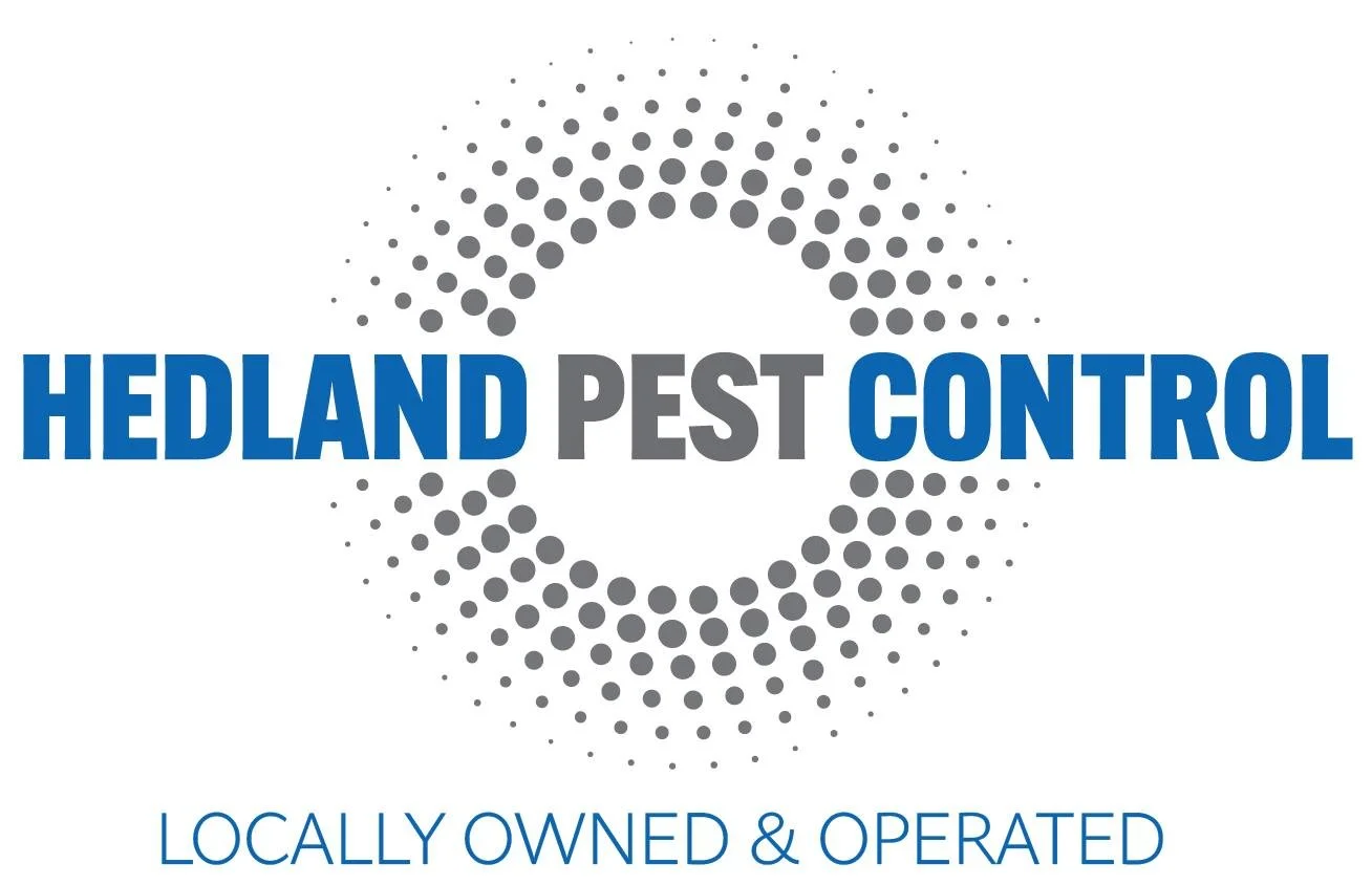 Hedland Pest Control logo with dotted circle and text "Locally Owned & Operated."