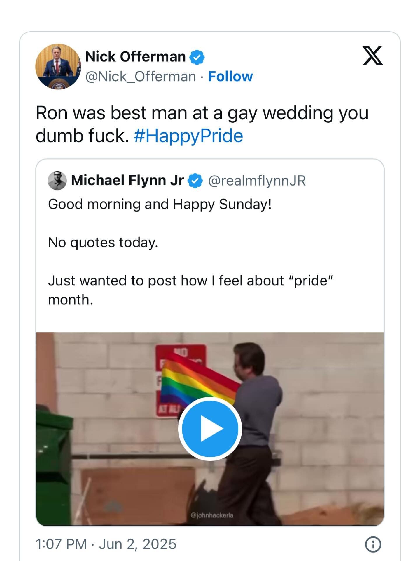 Fucking love @nickofferman 🤌🏽🏳️‍🌈
