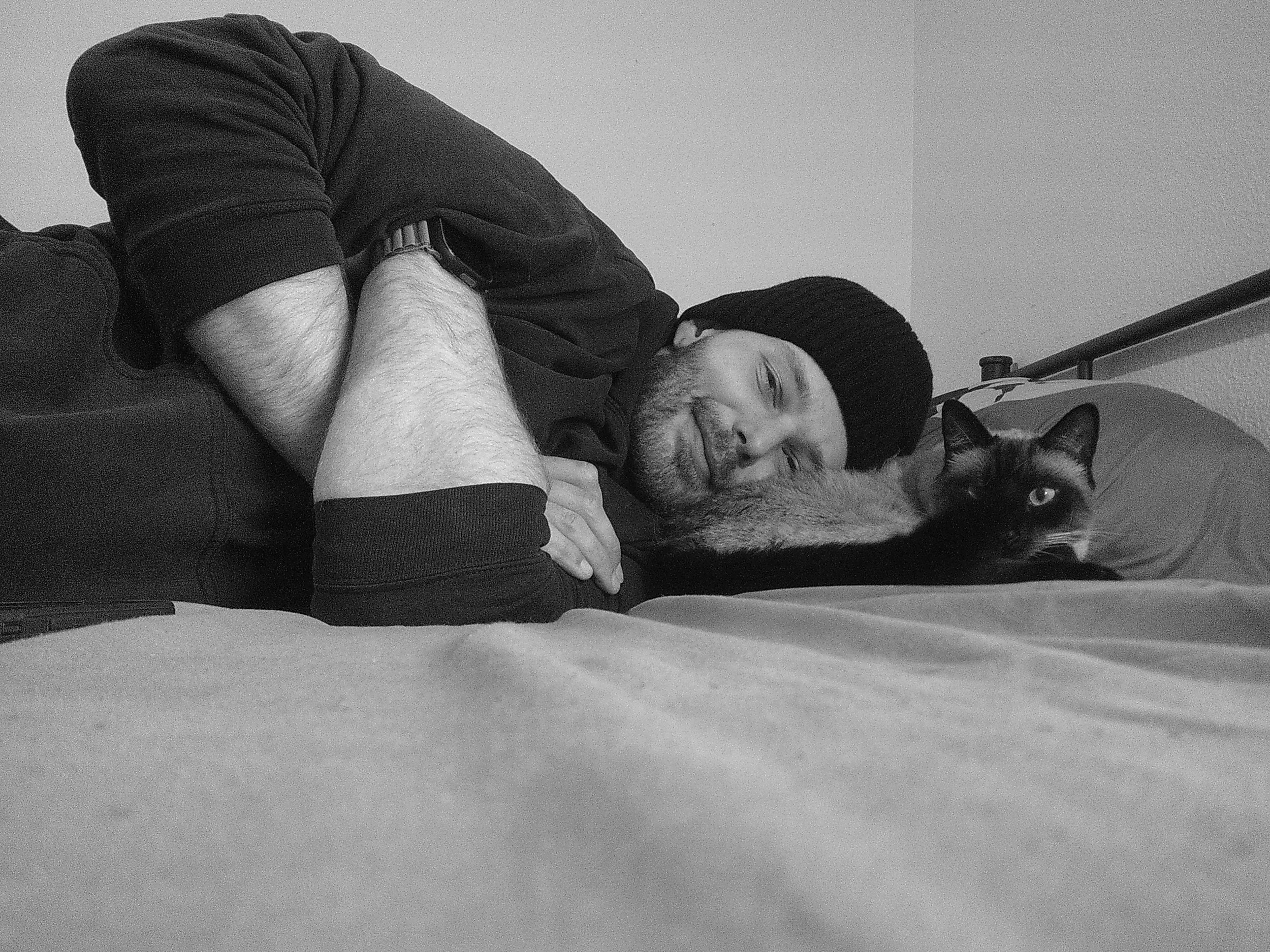 a man and his cat 
