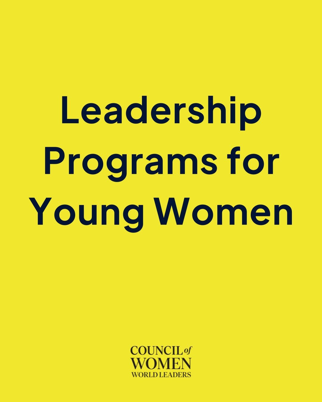 Leadership starts early.

These programs give young women real exposure to policy, mentorship, and decision-making spaces.

#womeninleadership #youngwomenleaders #CWWL