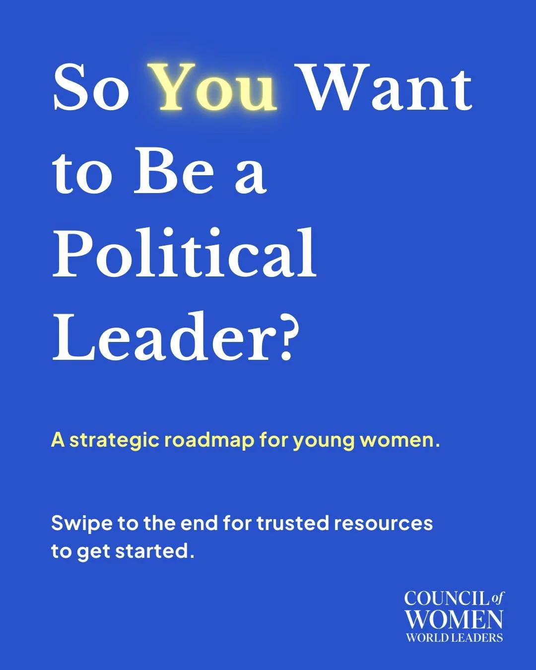 So you want to be a political leader?

This roadmap is designed for young women who are serious about stepping into public life and staying there. 

Swipe through to access books, data sources, and leadership platforms that can support your preparati