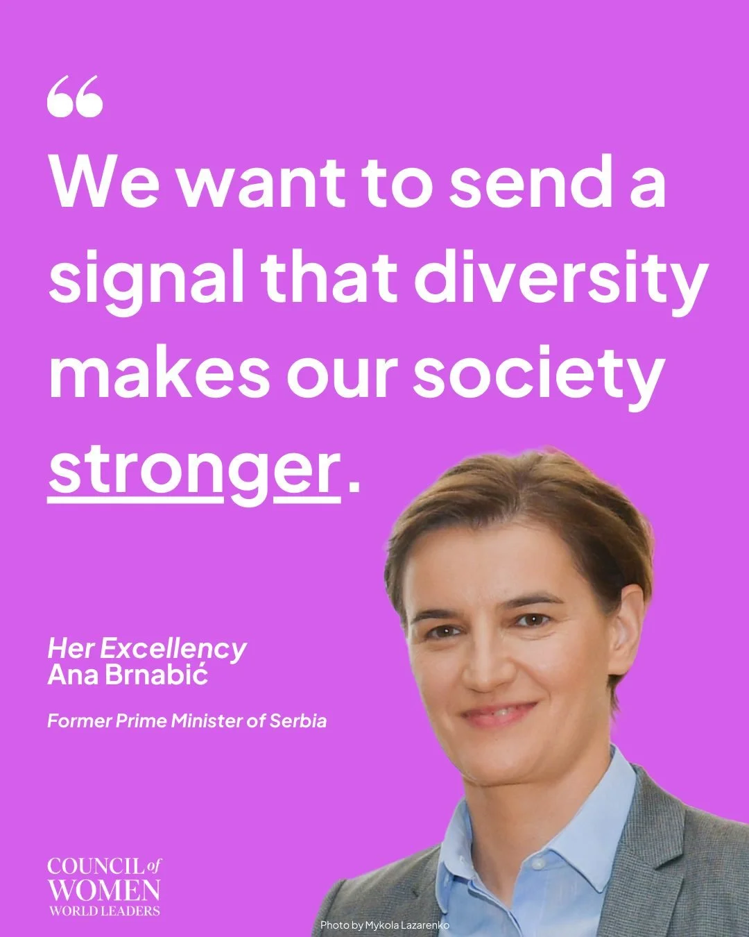 H.E. Ana Brnabić, former Prime Minister of Serbia, reminds us that when leadership reflects the full diversity of society, institutions become more resilient, inclusive, and forward-looking.

#WomenInLeadership #DiversityInLeadership #InclusiveLeader