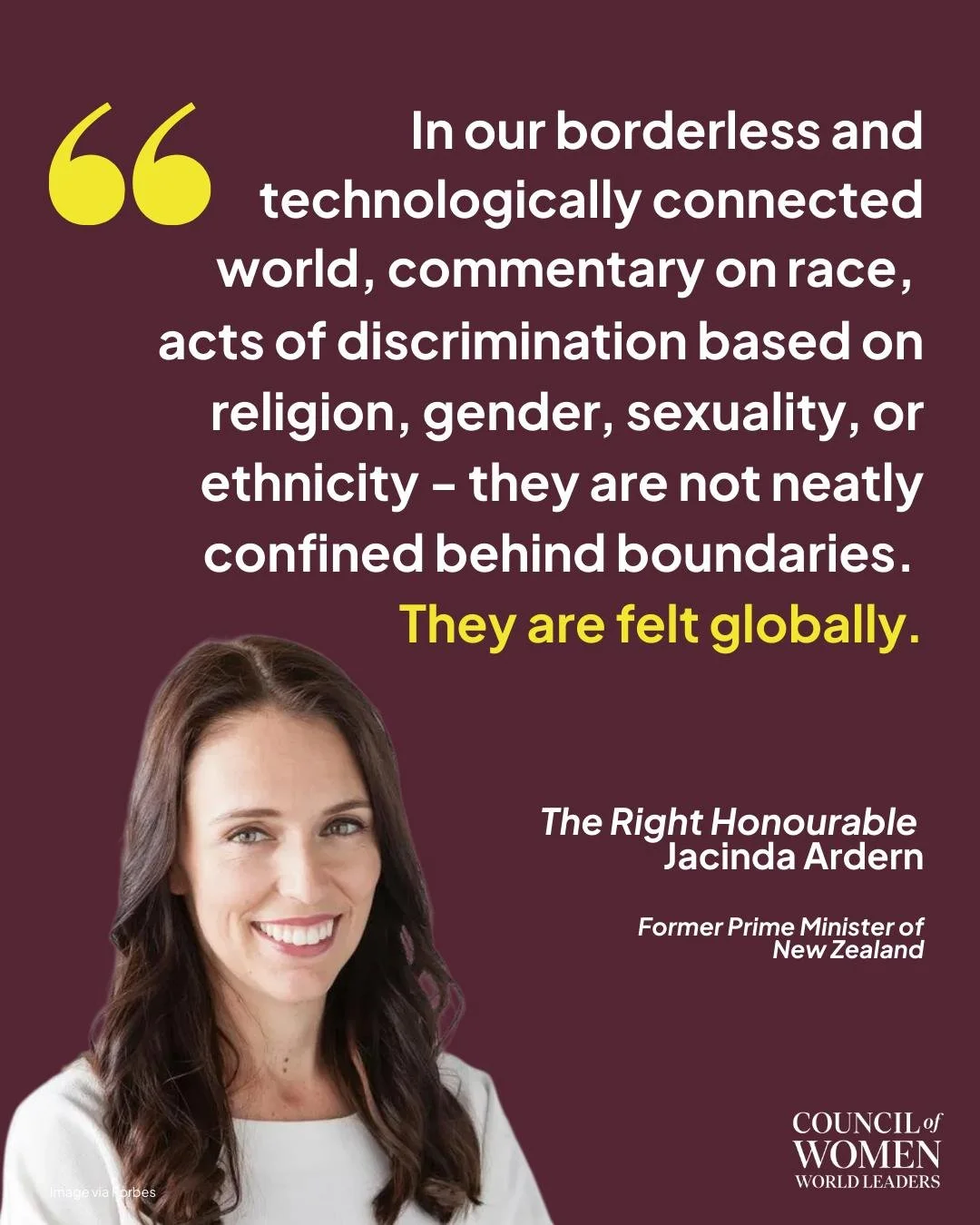 Her Excellency Jacinda Ardern reminds us that the fight for dignity, equality, and inclusion transcends borders. Leadership today requires recognizing that the challenges facing one community are often shared across the world.

#WomenLeaders #GlobalL