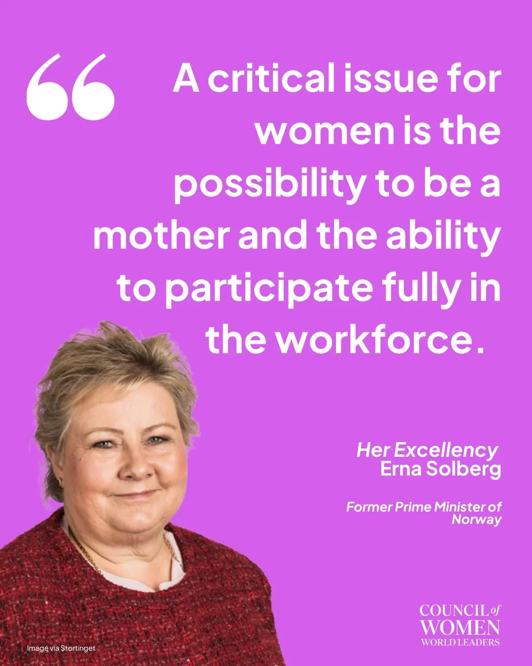 Supporting women at work means supporting women in life.

As H.E. Erna Solberg highlights, real progress comes when women don&rsquo;t have to choose between family and career.

#WomenInLeadership #GenderEquality #WomenAtWork #WorkLifeBalance #CWWL