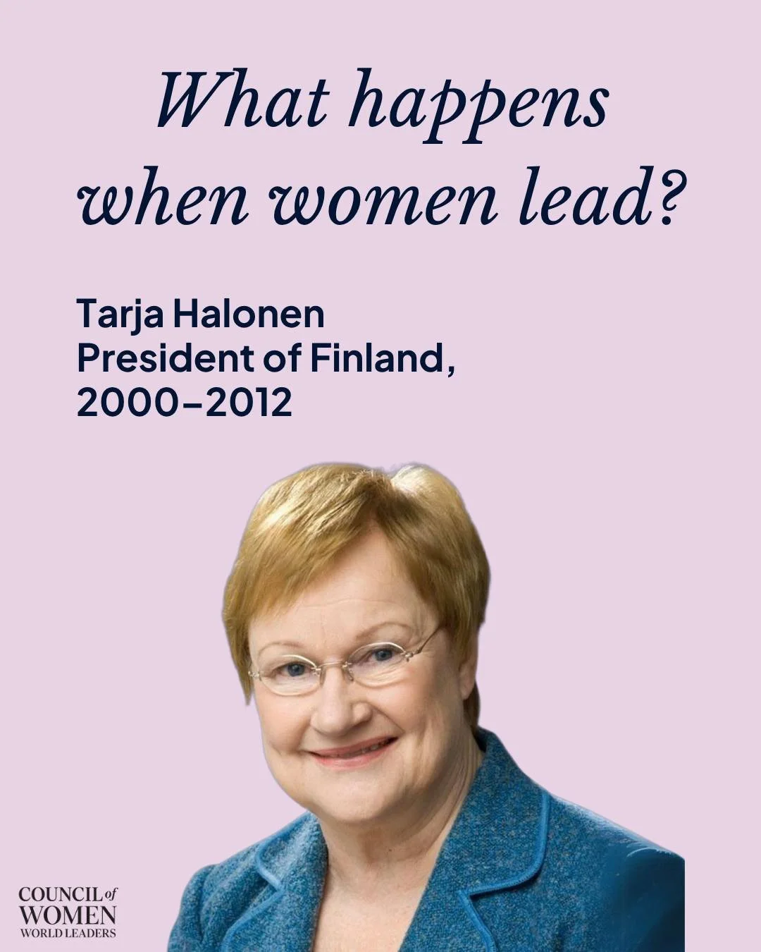 What happens when women lead?

Tarja Halonen&rsquo;s presidency shows that leadership can be steady, principled, and deeply human. From advancing social justice to championing gender equality, she used her platform to connect policy with people and v