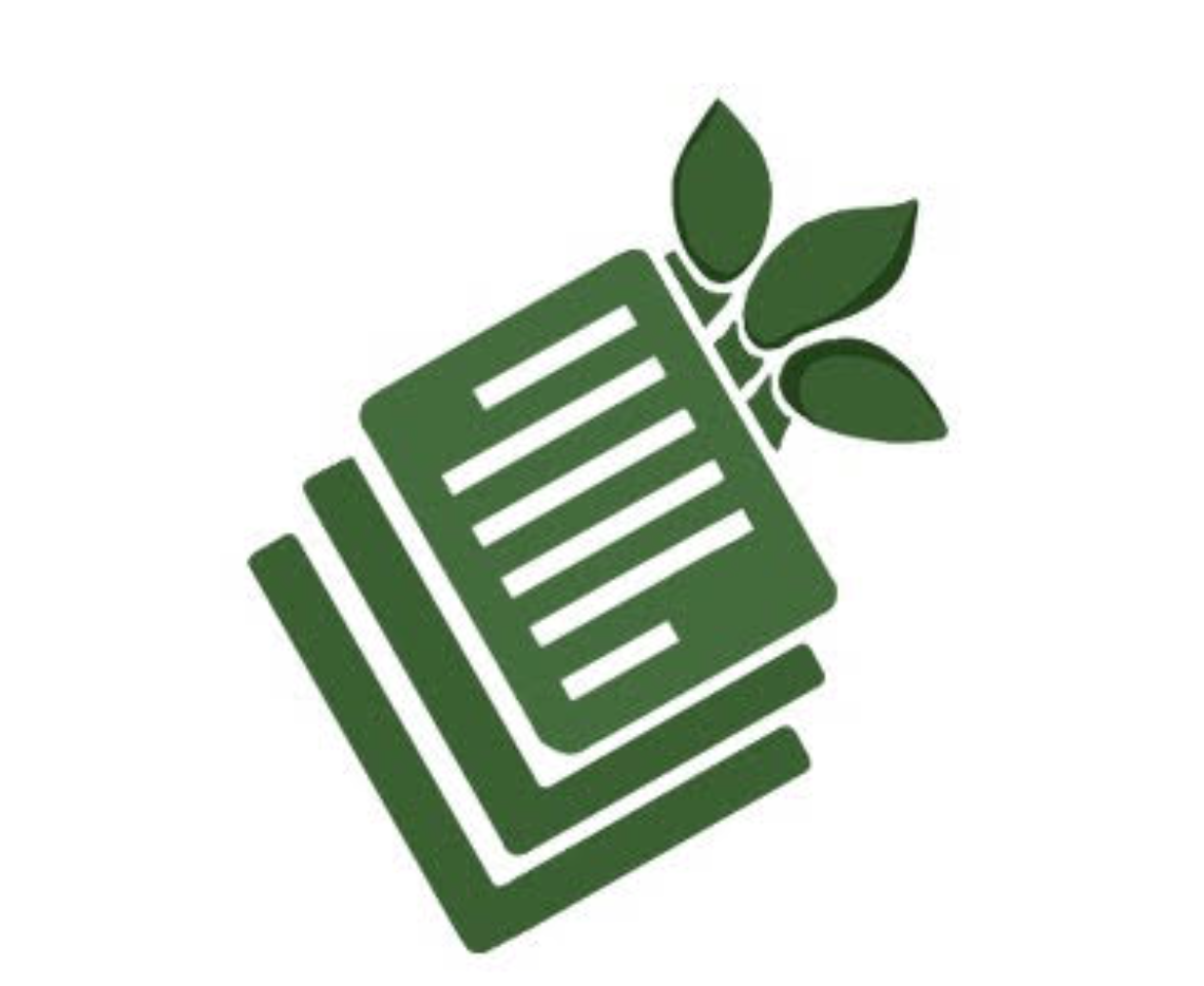 Green plant illustration growing from a stylized hand.