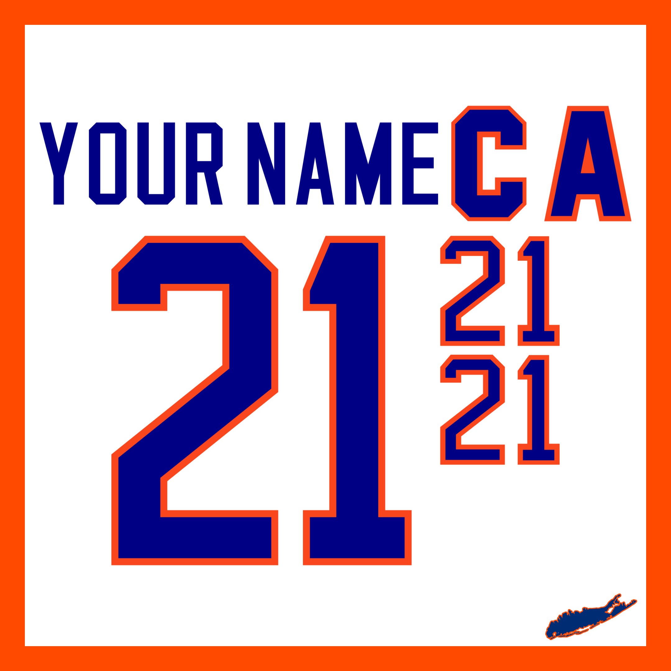 New York Islanders Custom Lettering Kit for 1998 Alumni Night White ...