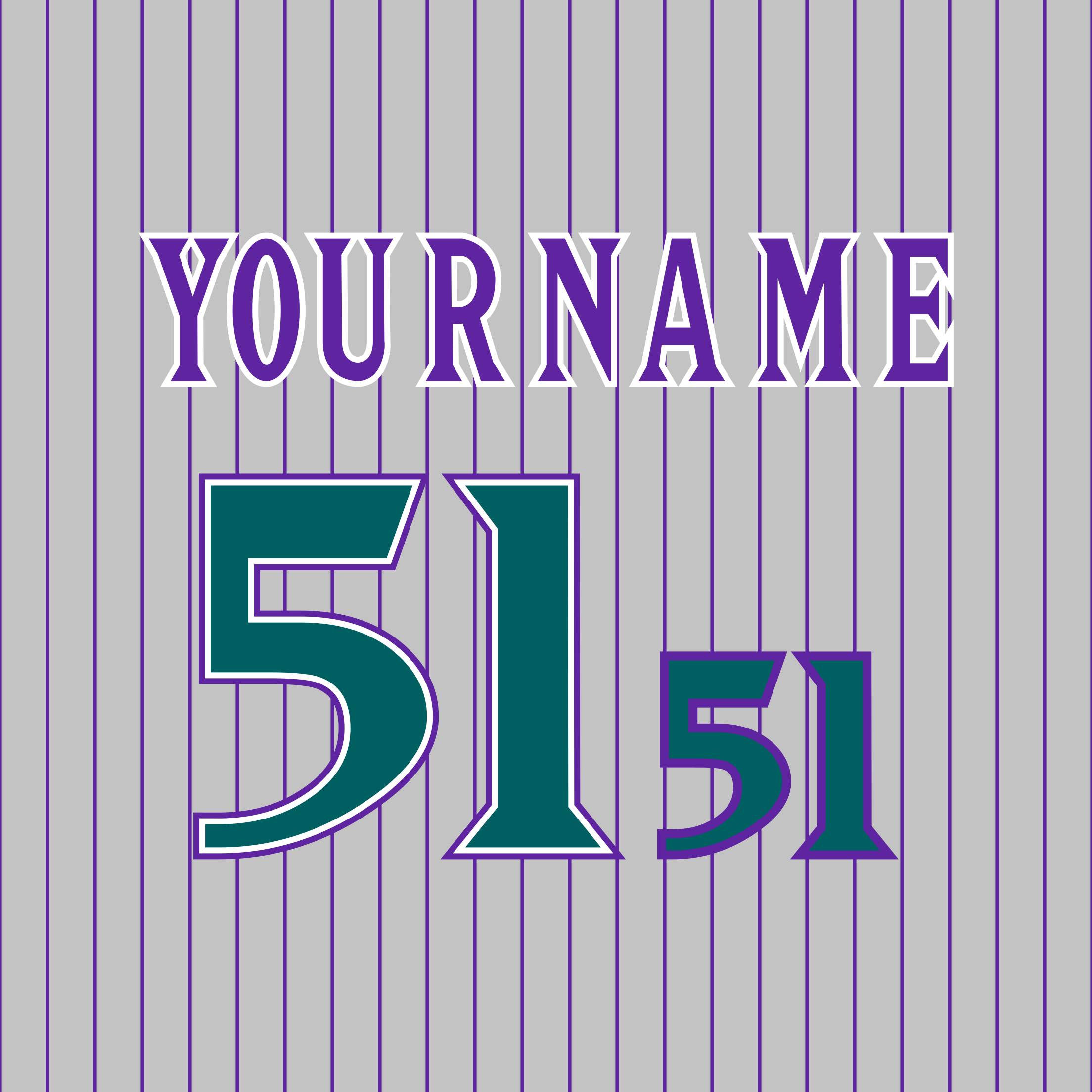 Arizona Diamondbacks 1998-2000 Road Jersey Lettering Kit