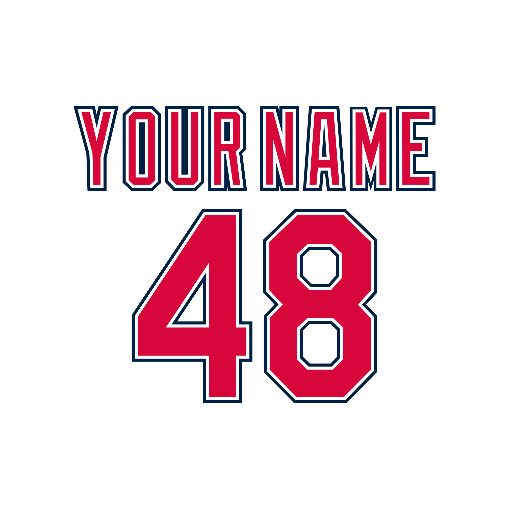 Cleveland Indians 2008-11 White Jersey Lettering Kit