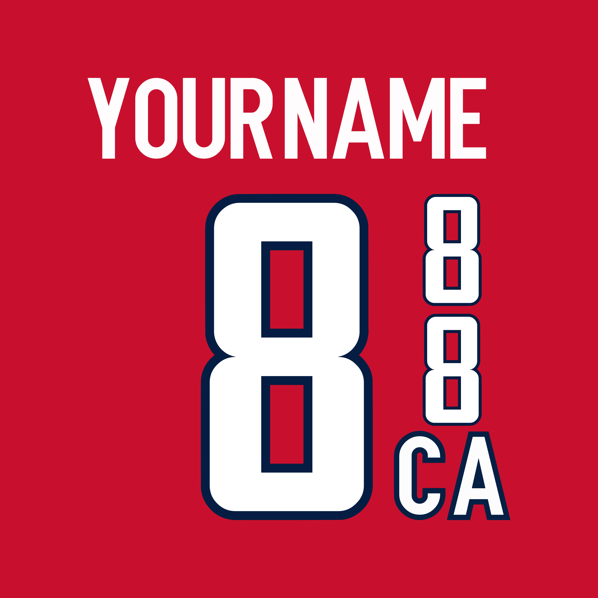 Washington Capitals 2025-Present Alternate Jersey Lettering Kit