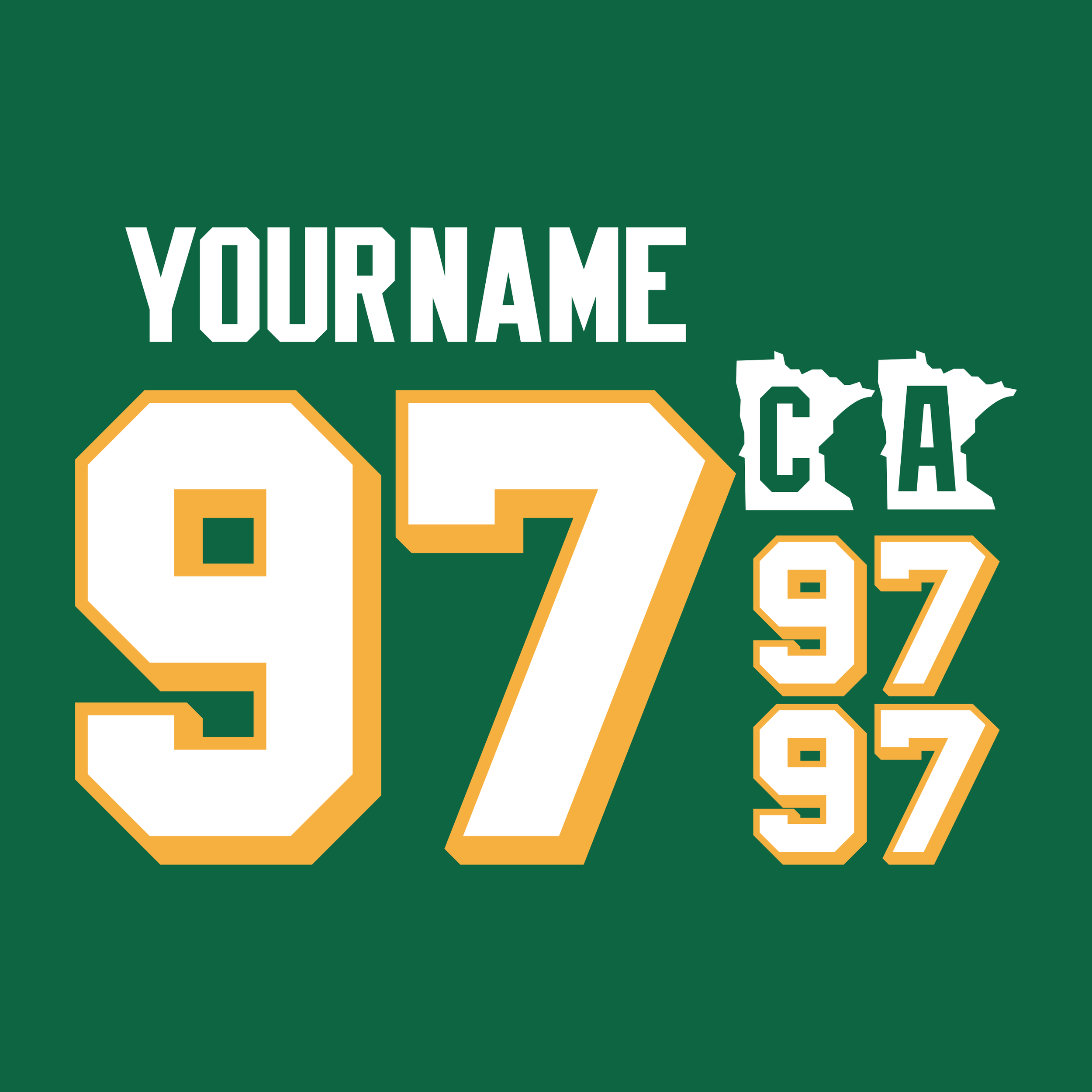 Minnesota Wild 2023-Present '78 Jersey Lettering Kit