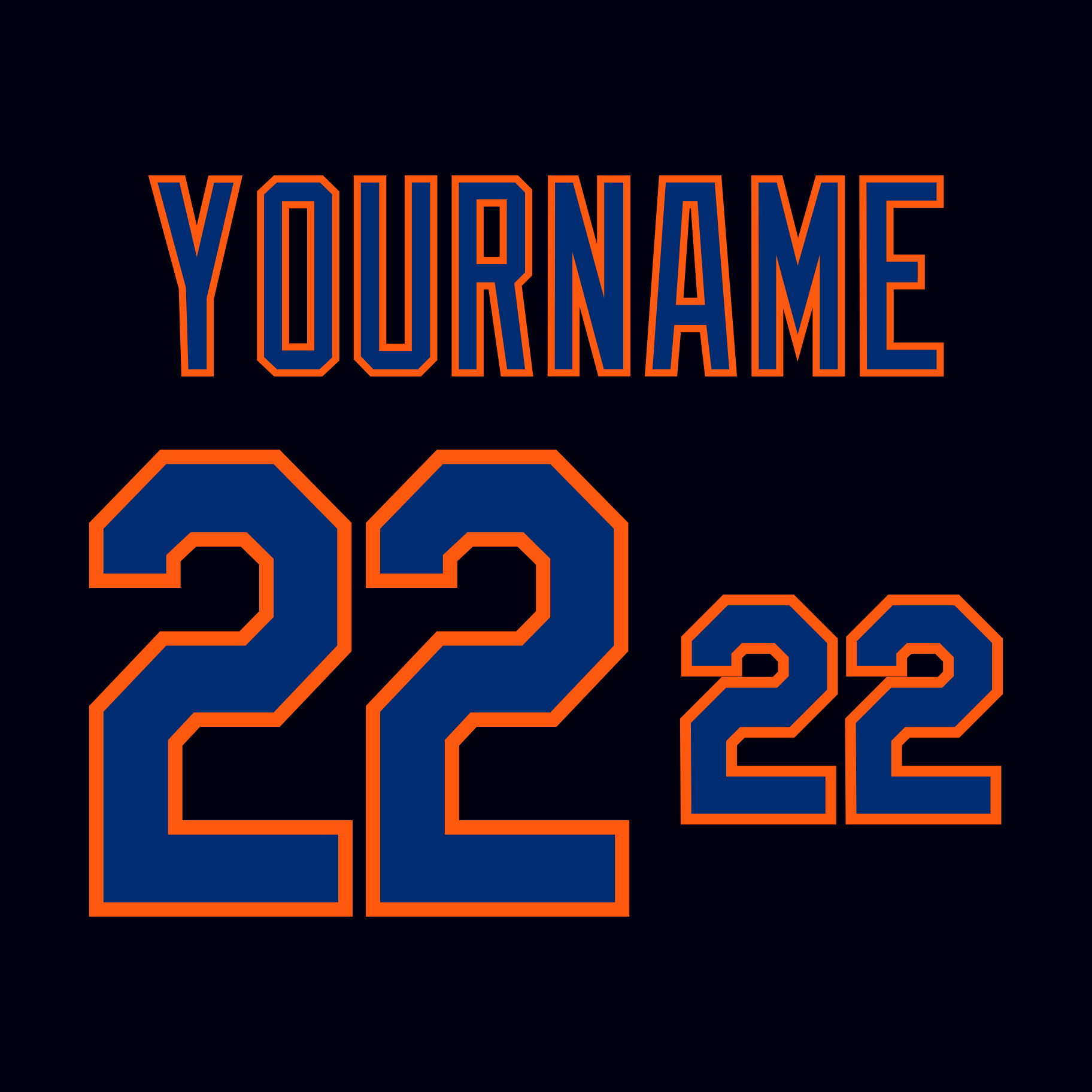New York Mets 2024-Present Black Jersey Lettering Kit