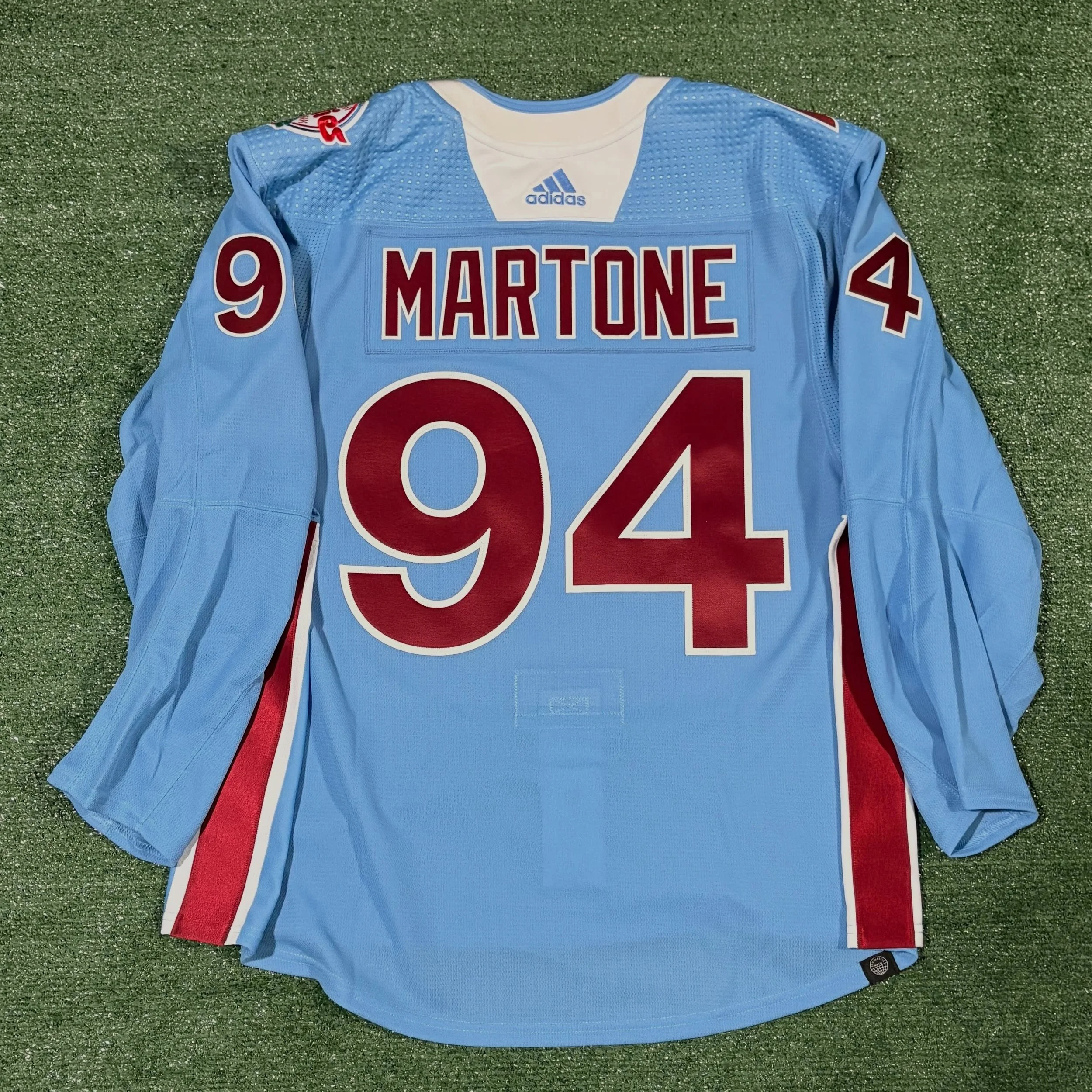 Porter Martone Phillies/Flyers Custom Jersey

I made the decision to head down to Philly for game 4 of the Battle of Pennsylvania, and needed a jersey to wear, so I whipped up this beaut! Took heavy inspiration from the Phillies throwback jerseys, in
