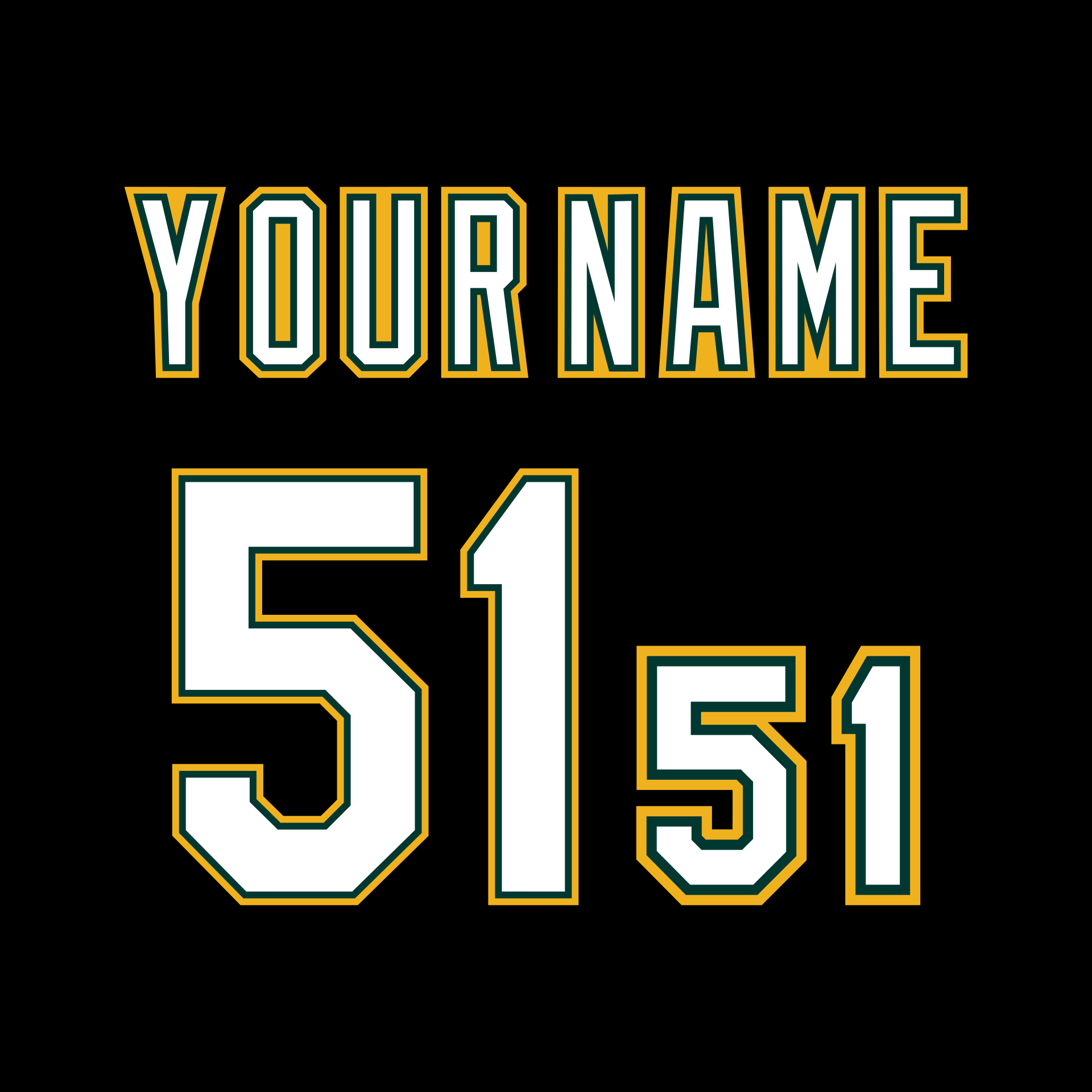 Oakland A's 2008-10 Black Jersey Lettering Kit