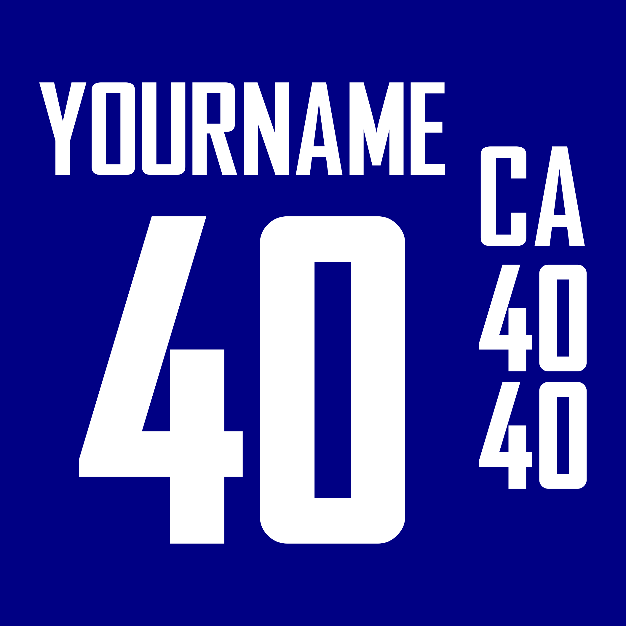 Vancouver Canucks 2007-Present Blue Jersey Lettering Kit