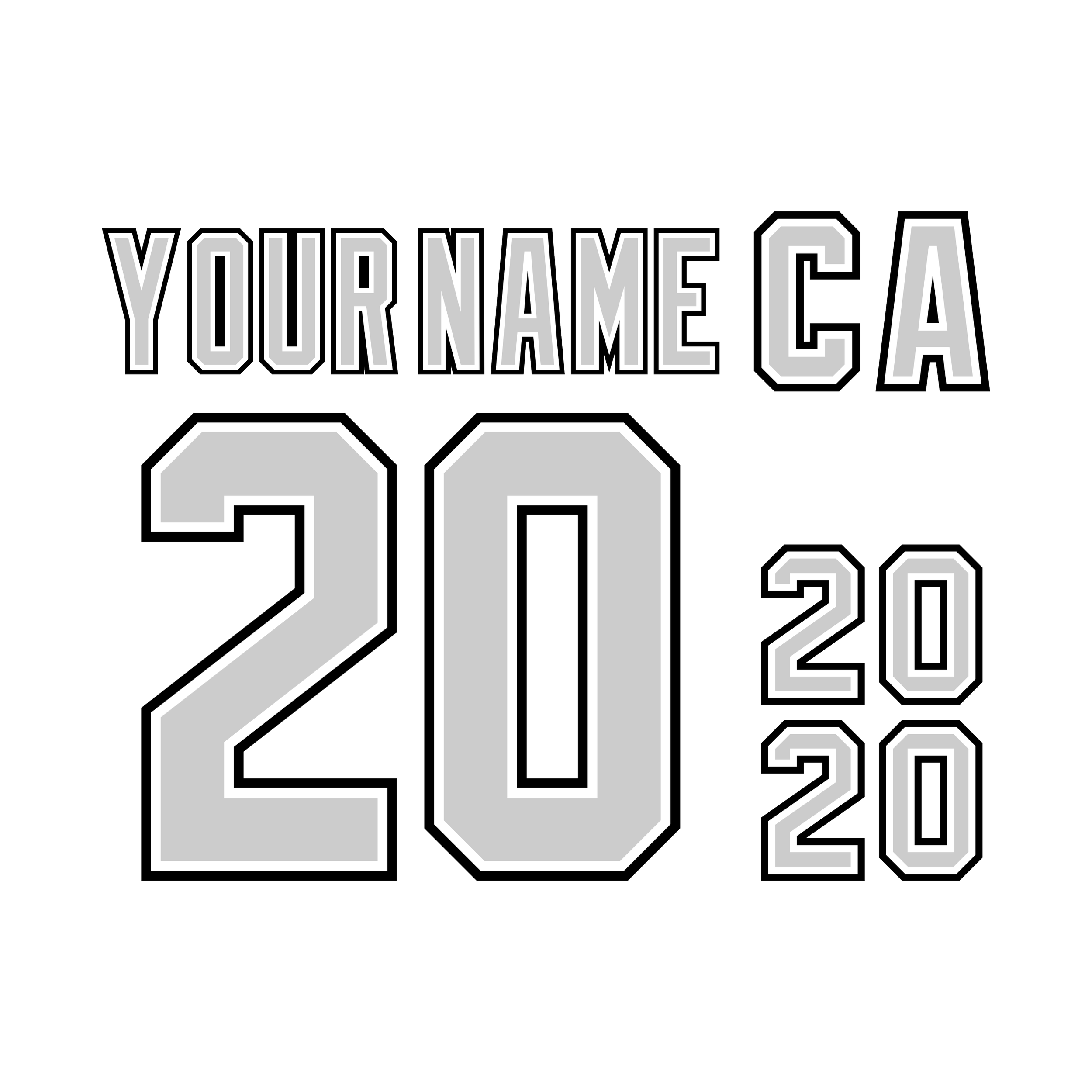 Los Angeles Kings 1991-92 White Jersey Lettering Kit