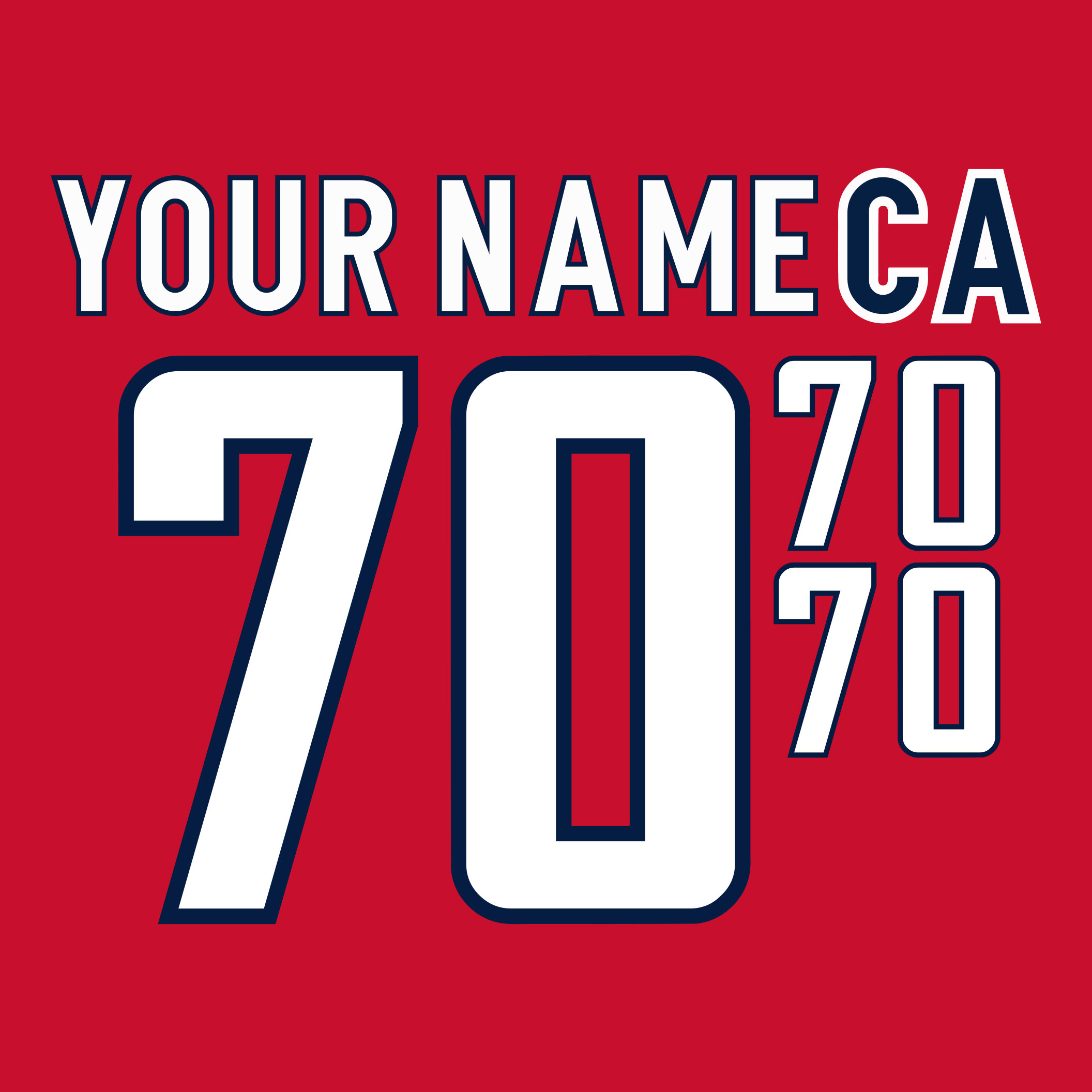 Washington Capitals 2007-Present Red Jersey Lettering Kit