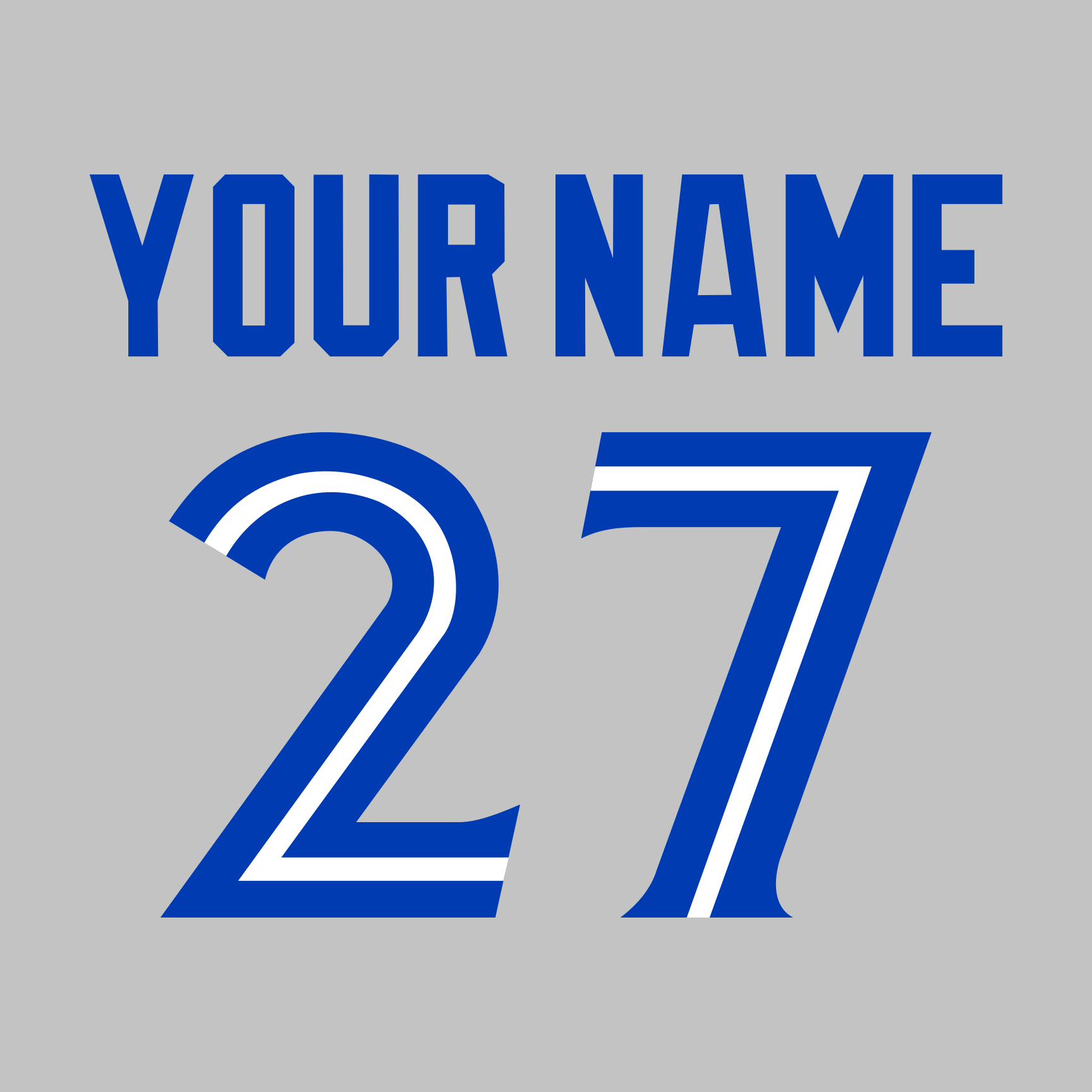 Toronto Blue Jays 2012-Present Gray Jersey Lettering Kit