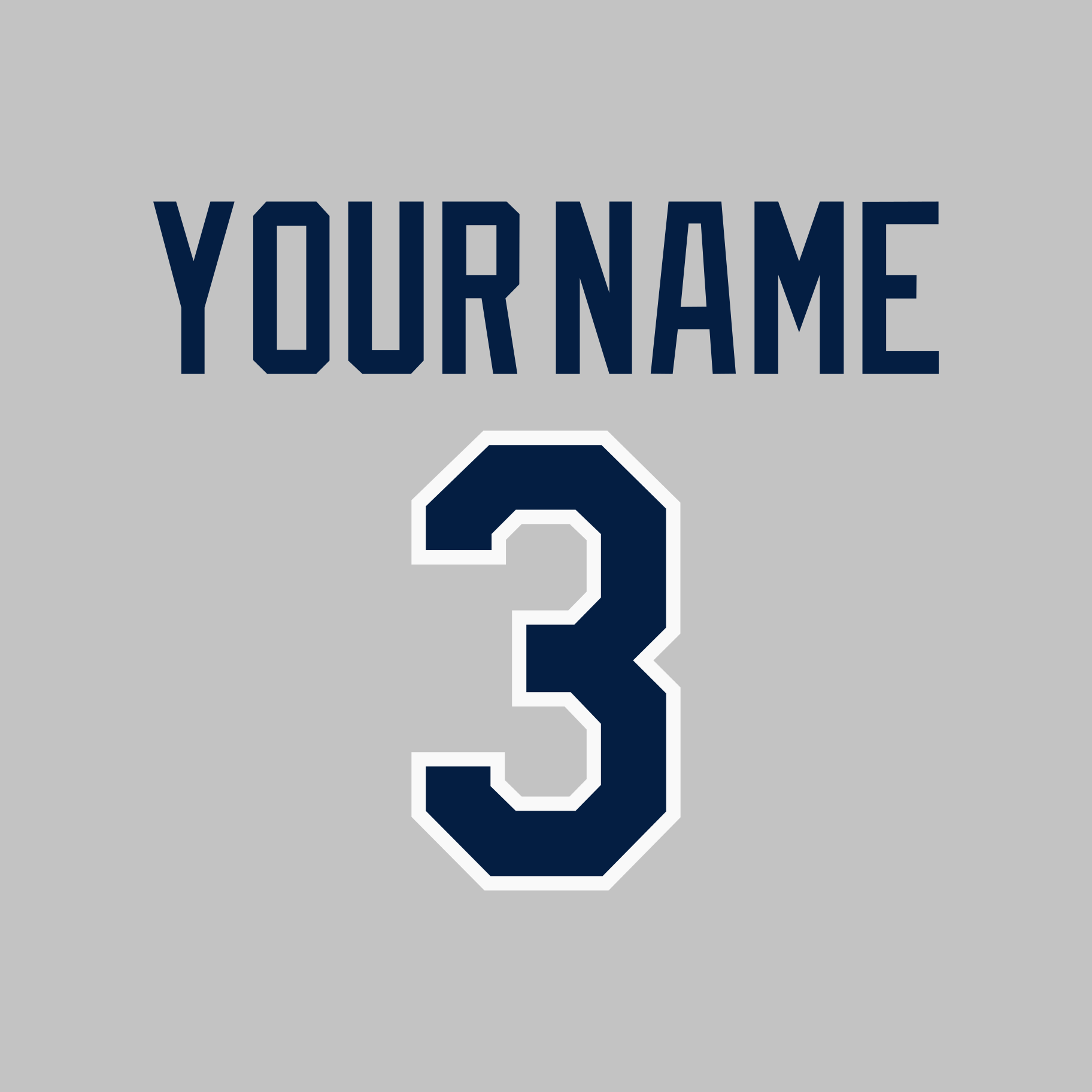 Tampa Bay Rays 2008-18 Gray Jersey Lettering Kit