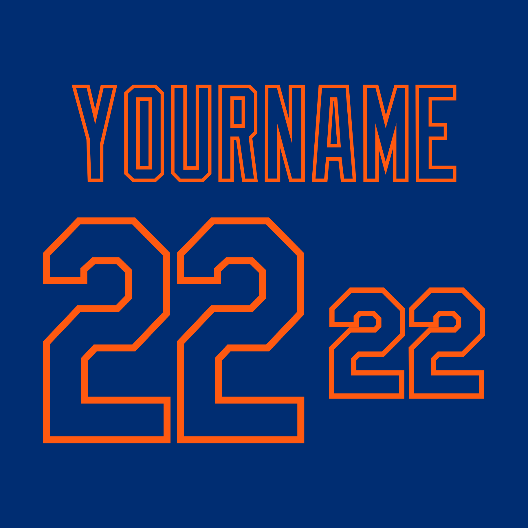 New York Mets 2025-Present Blue Jersey Lettering Kit