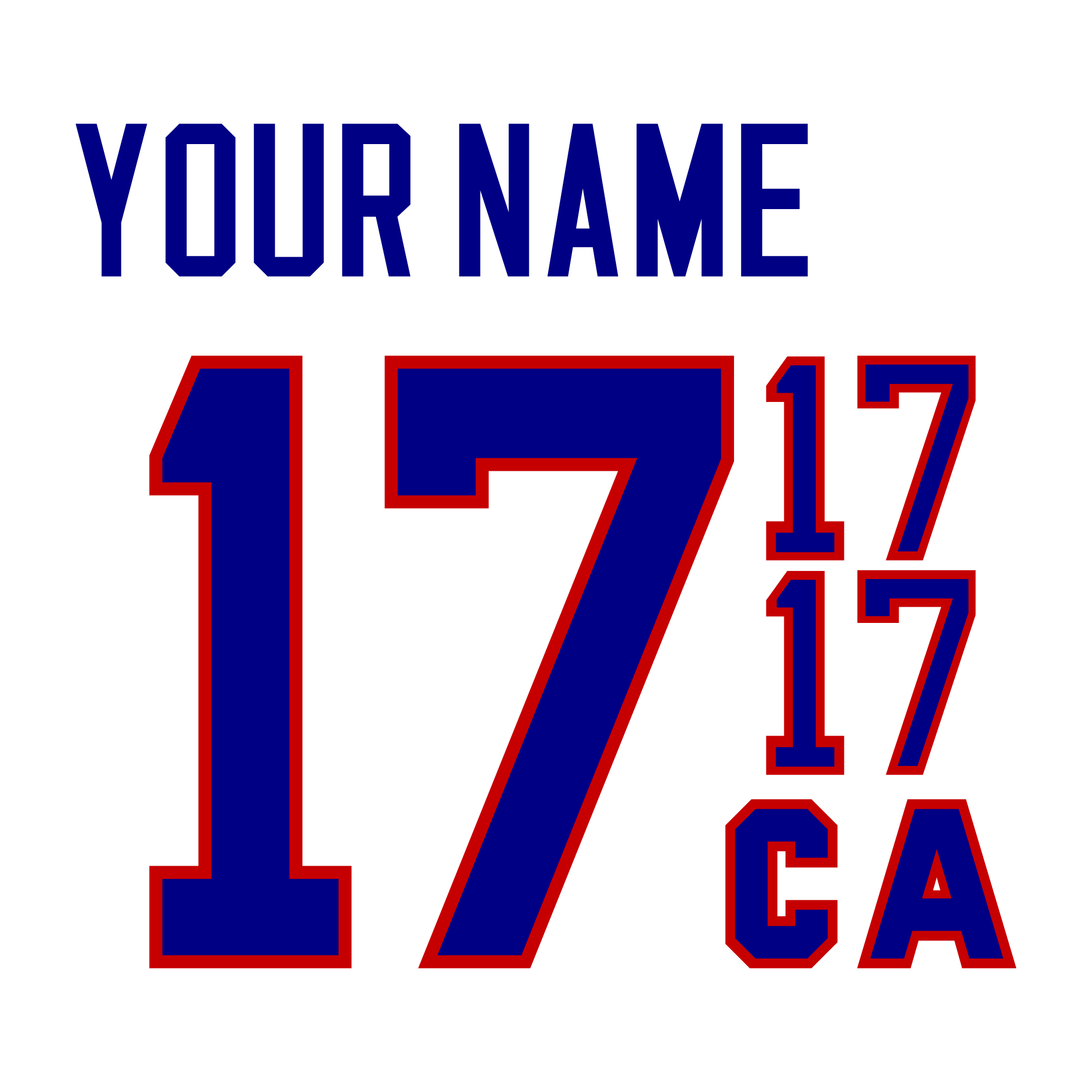 Montreal Canadiens 1984-97 White Jersey Lettering Kit