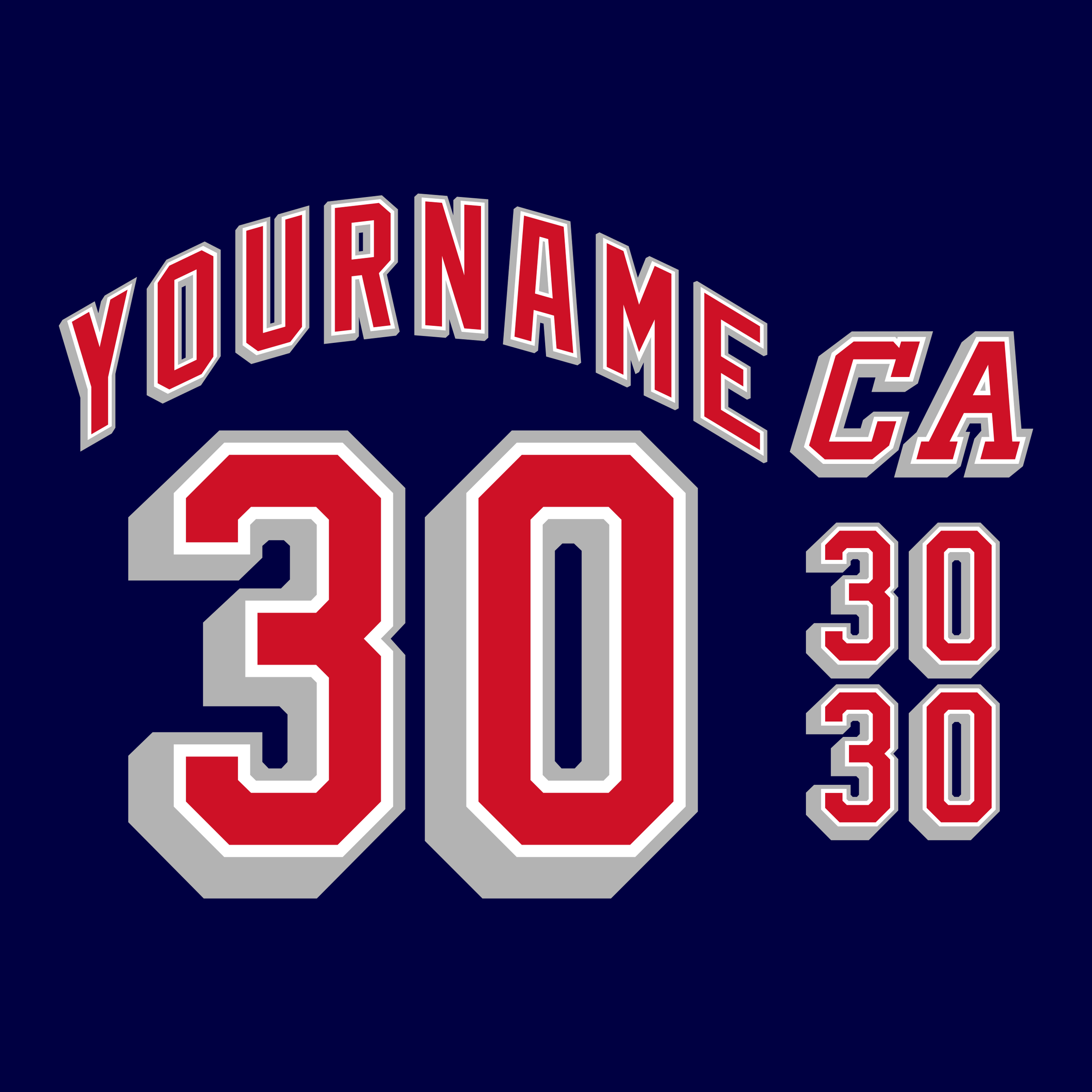 New York Rangers 1999-2007 Lady Liberty Jersey Lettering Kit