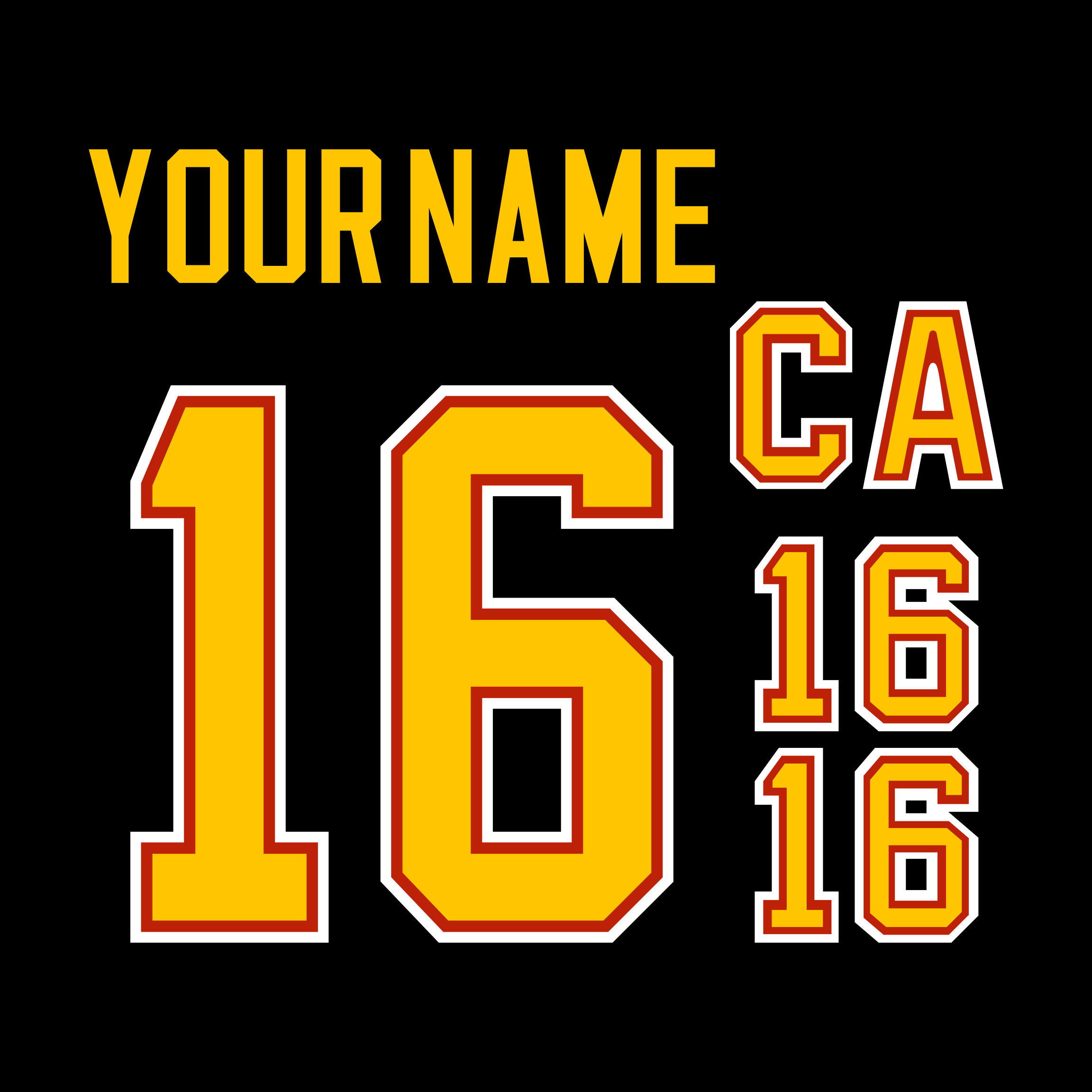 Vancouver Canucks 1992-97 Black Jersey Lettering Kit