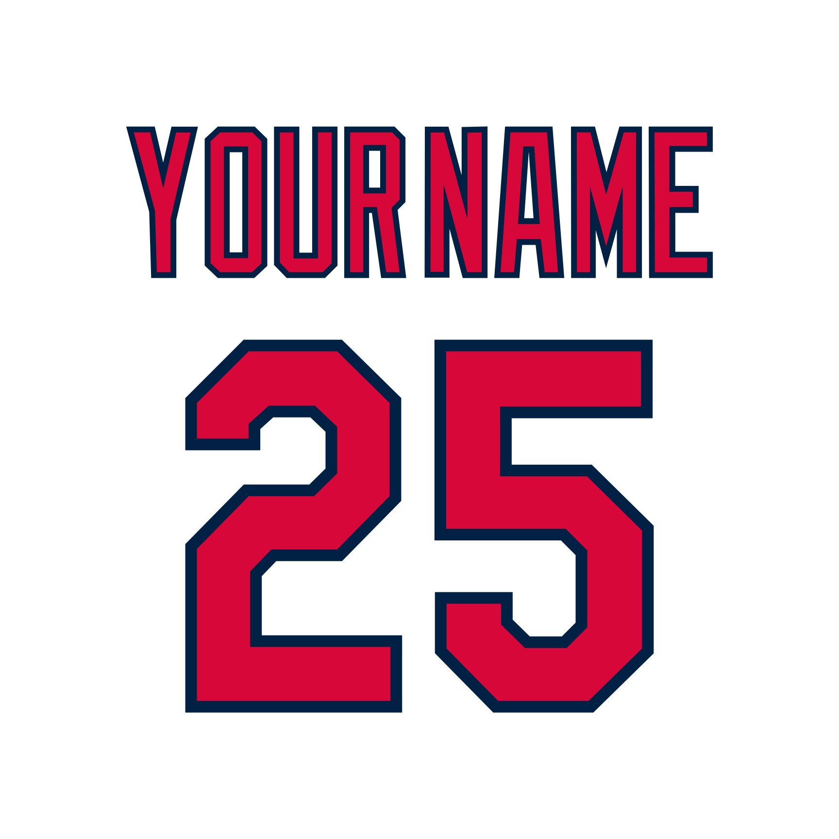 Cleveland Indians 1994-2001 White Jersey Lettering Kit