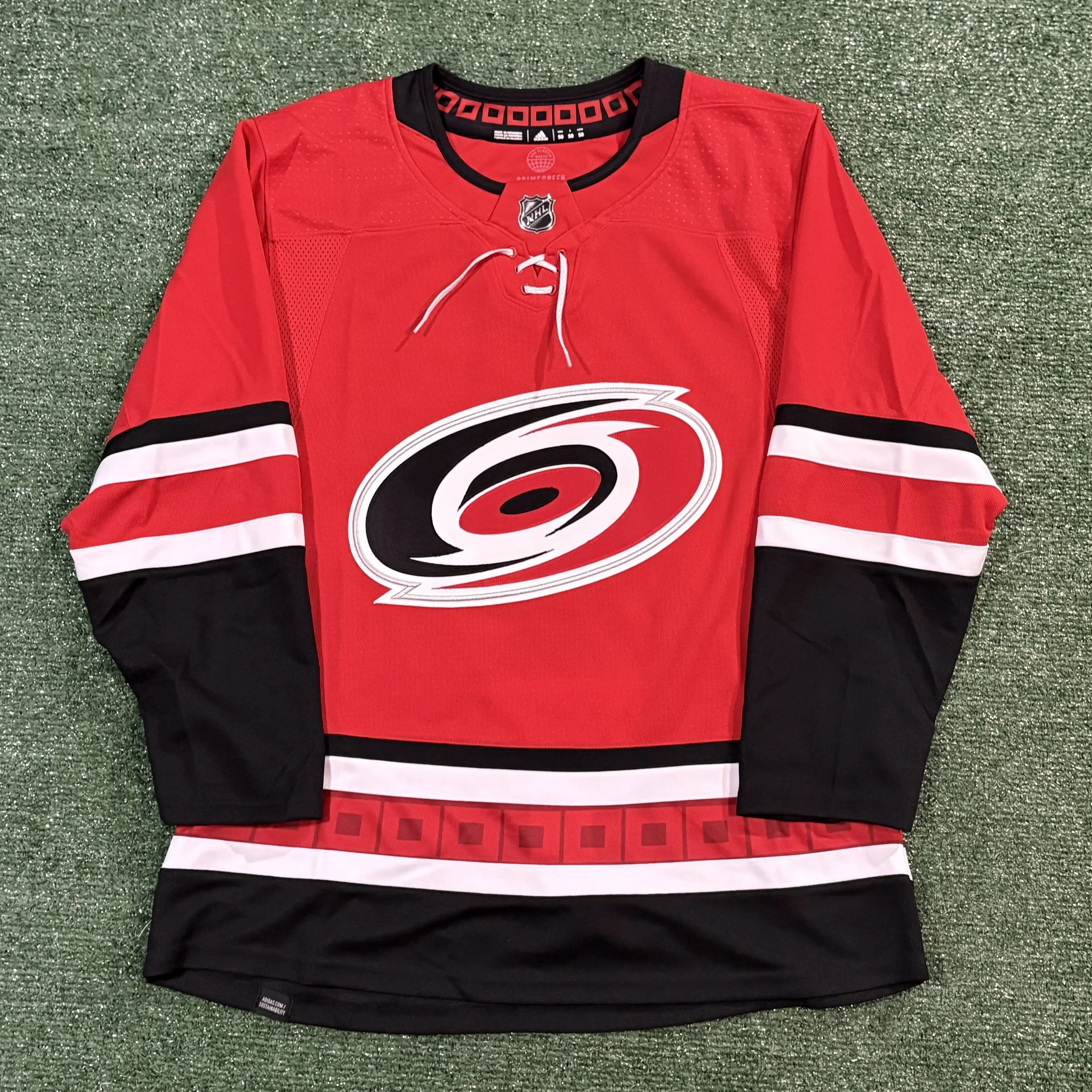 NWT Carolina Hurricanes Adidas Primegreen Red Jersey - Sz. 50