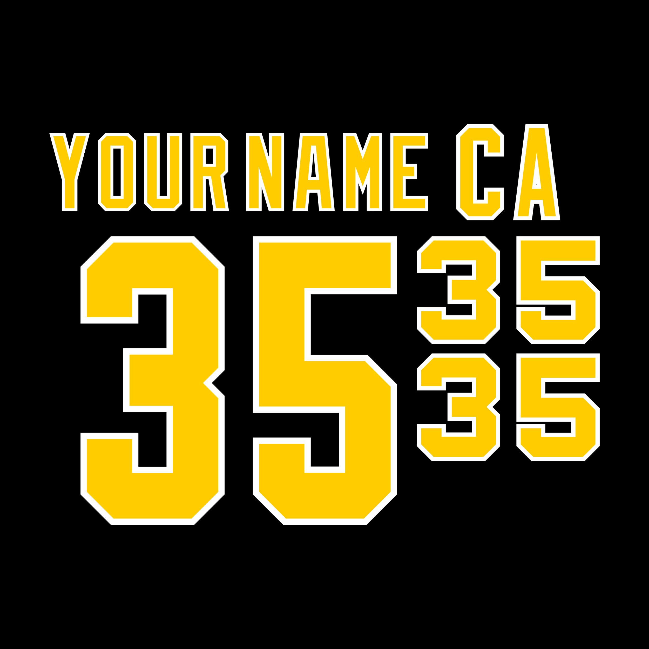 Pittsburgh Penguins Reverse Retro 2.0 Jersey Lettering Kit