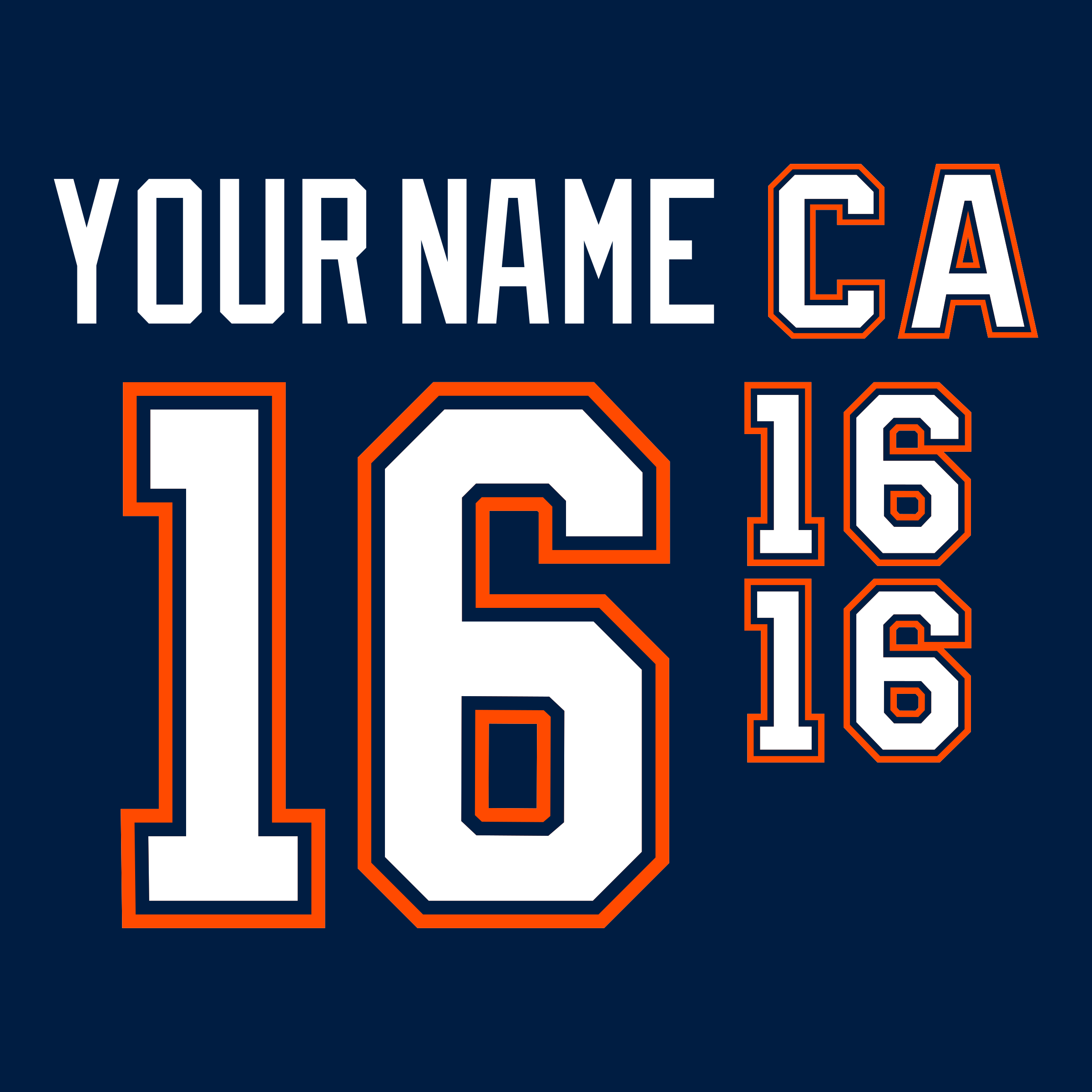 New York Islanders 1998-2007 Blue Jersey Lettering Kit