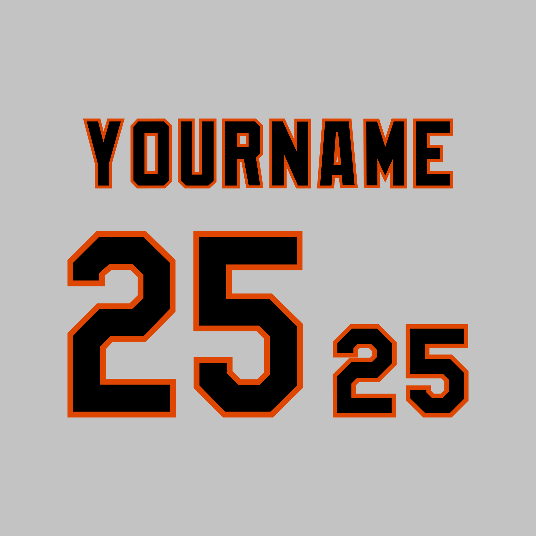 Baltimore Orioles 1989-94 Gray Jersey Lettering Kit