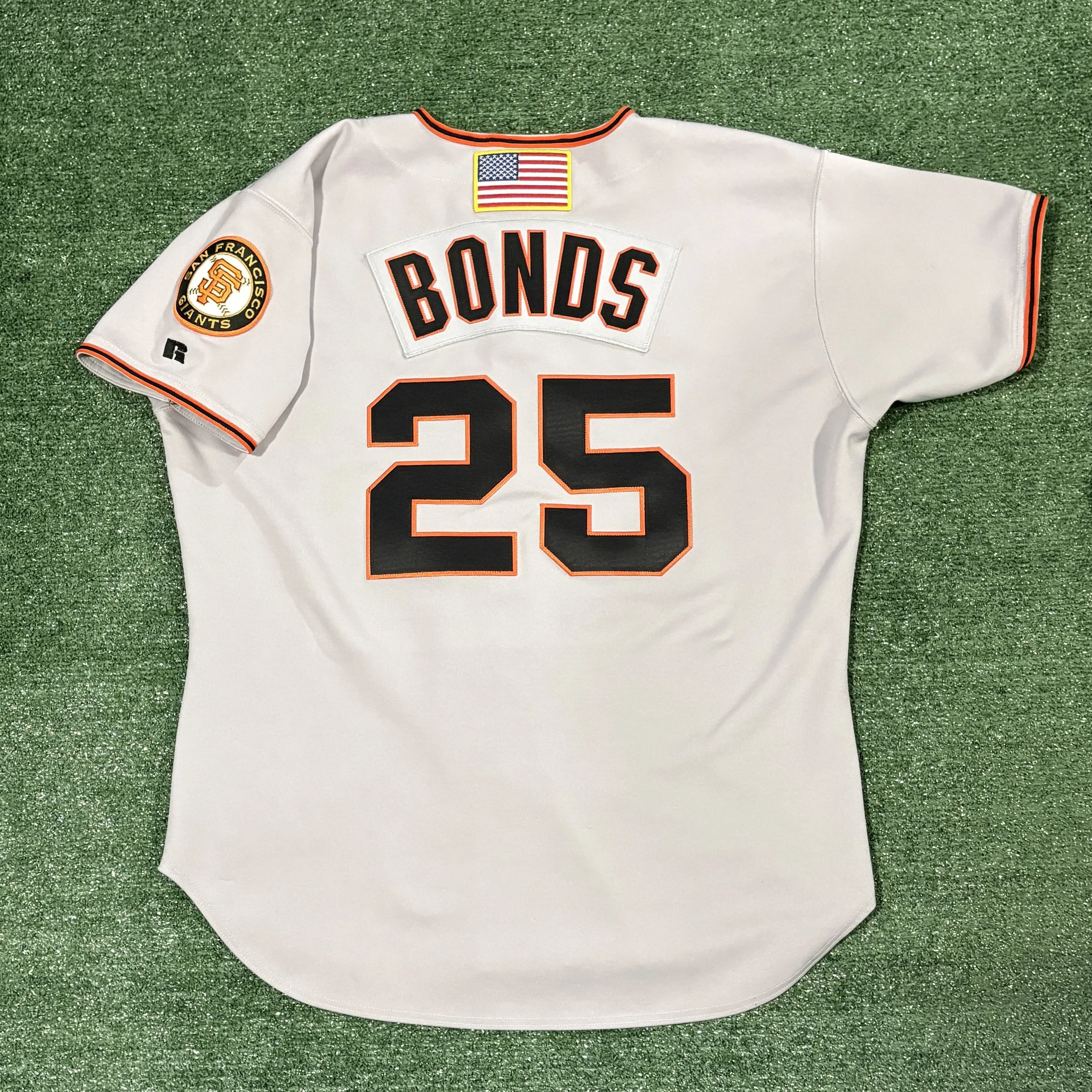 Barry Bonds San Francisco Giants Russell Authentic 2001 Gray Jersey - Sz. 48