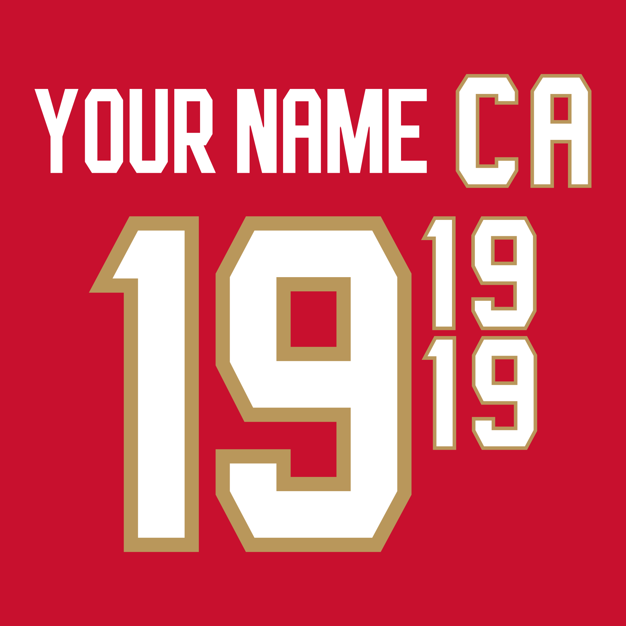 Florida Panthers 2016-Present Red Jersey Lettering Kit