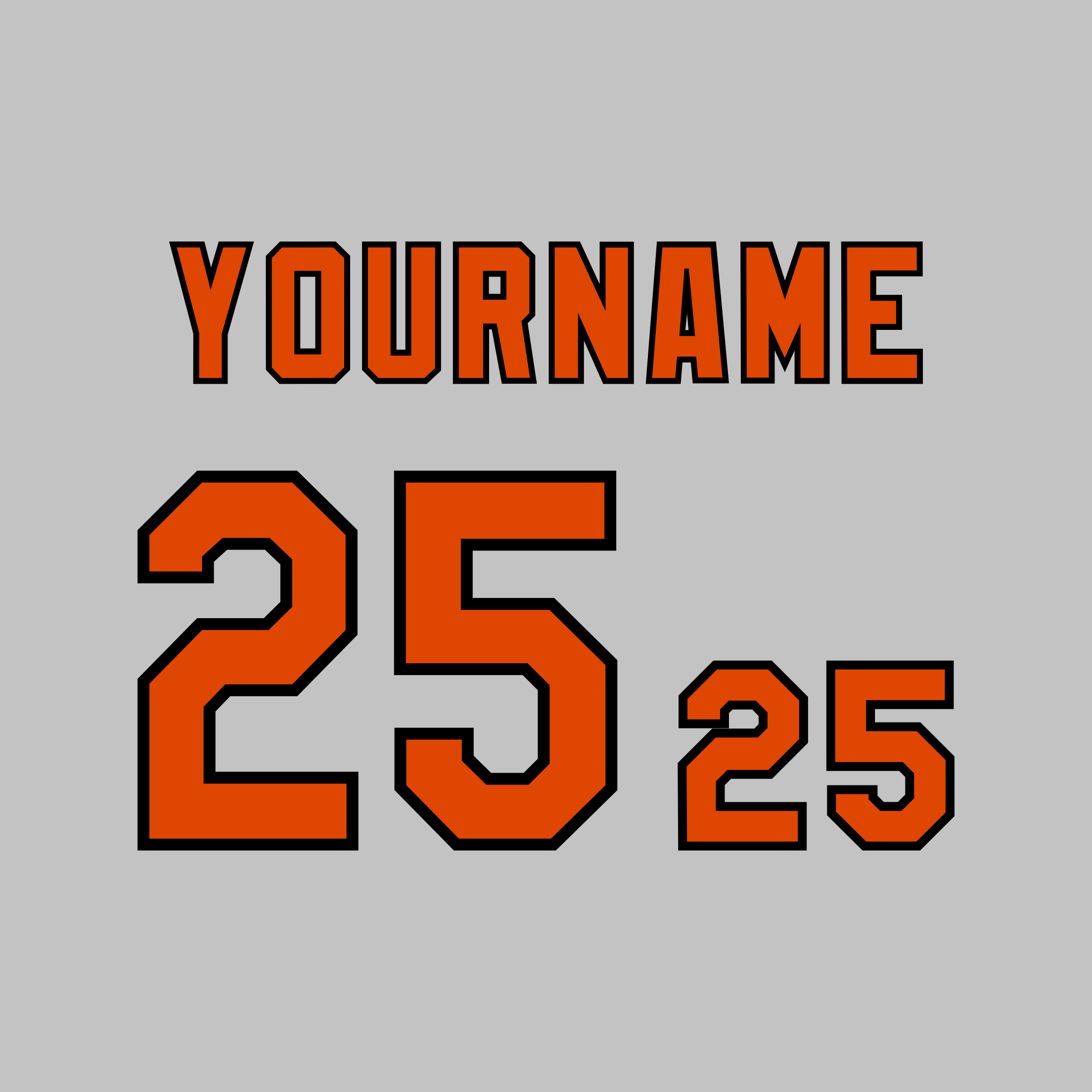 Baltimore Orioles 1995-Present Gray Jersey Lettering Kit