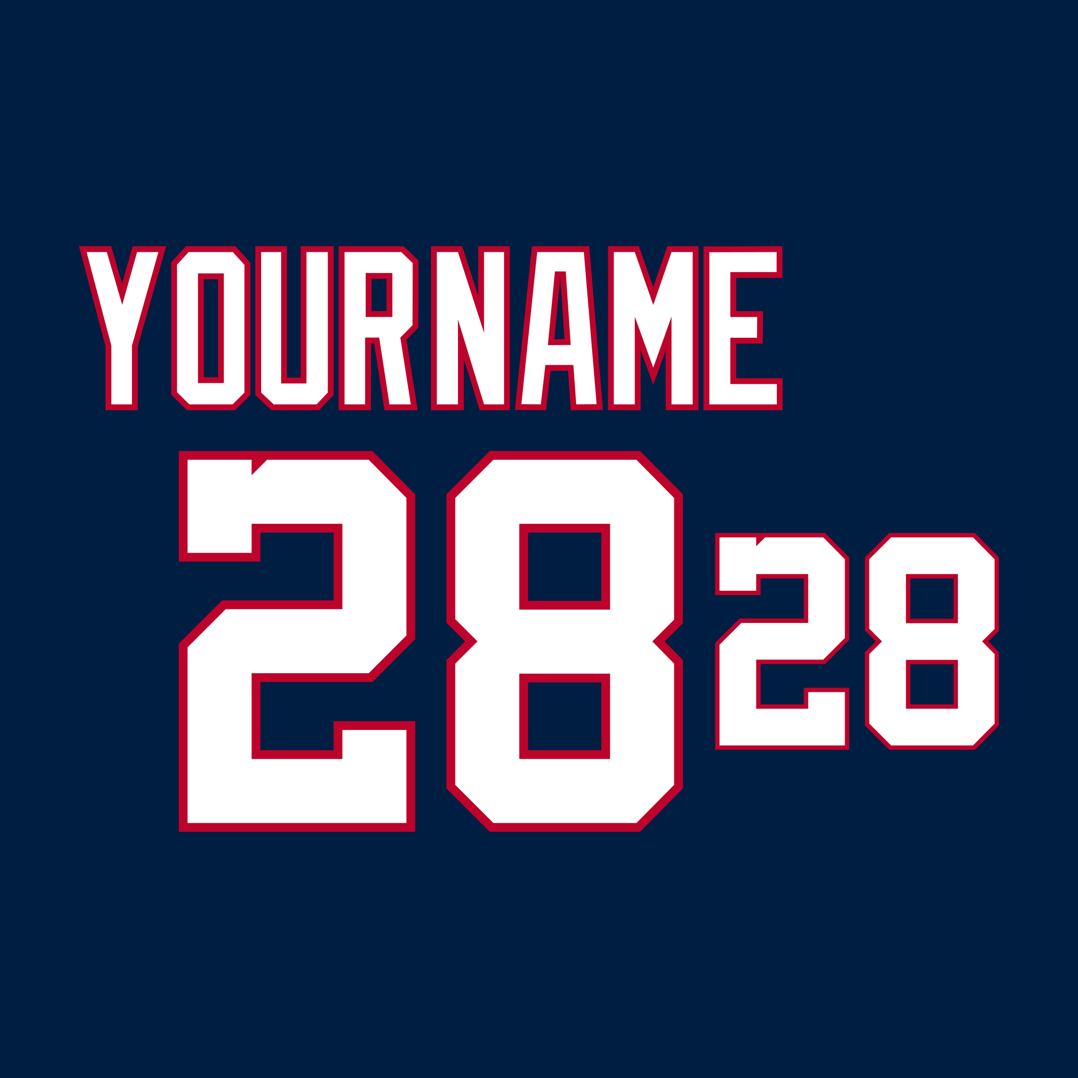 Washington Nationals 2011-19 Blue Jersey Lettering Kit