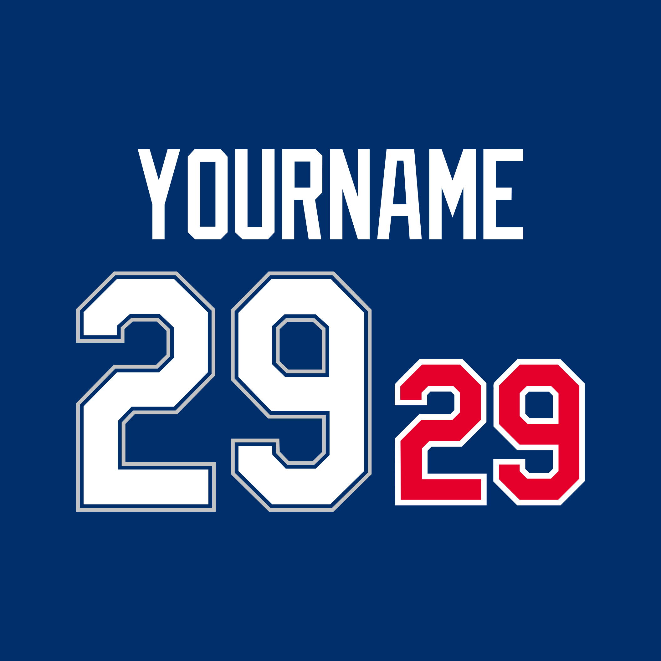 Los Angeles Dodgers 1999 Blue Jersey Lettering Kit