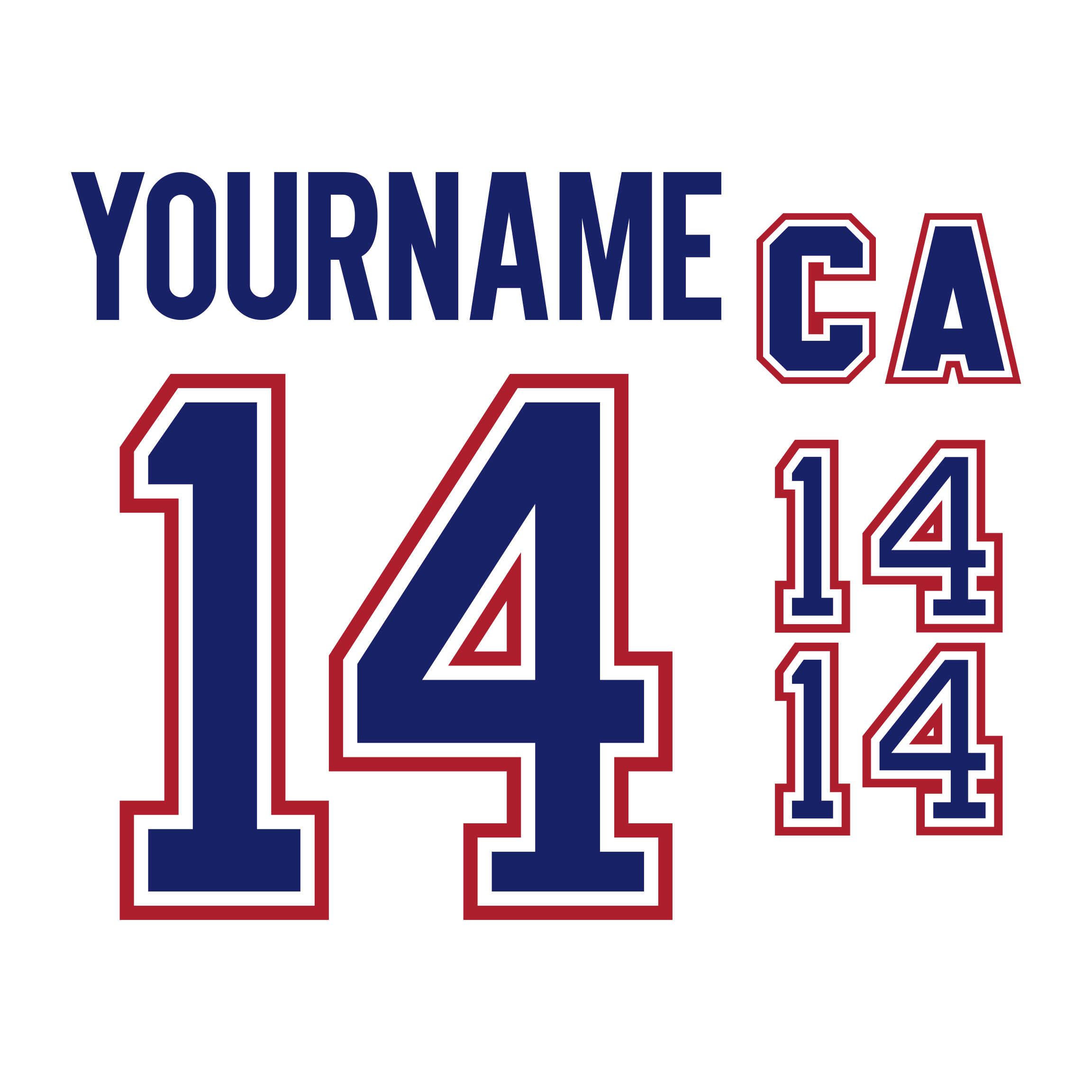 Montreal Canadiens 2017-Present White Jersey Lettering Kit