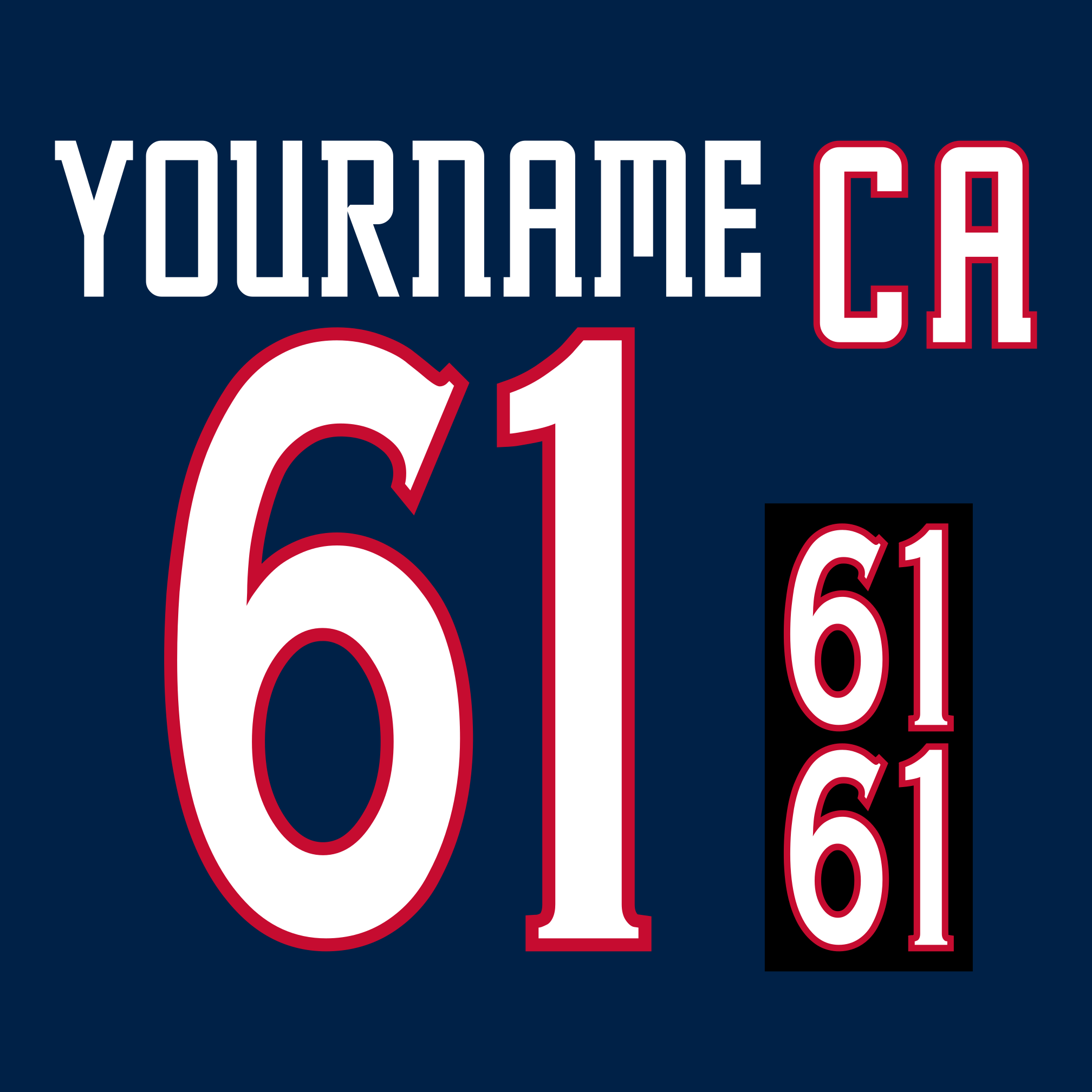 Columbus Blue Jackets 2001-07 Blue Alternate Jersey Lettering Kit