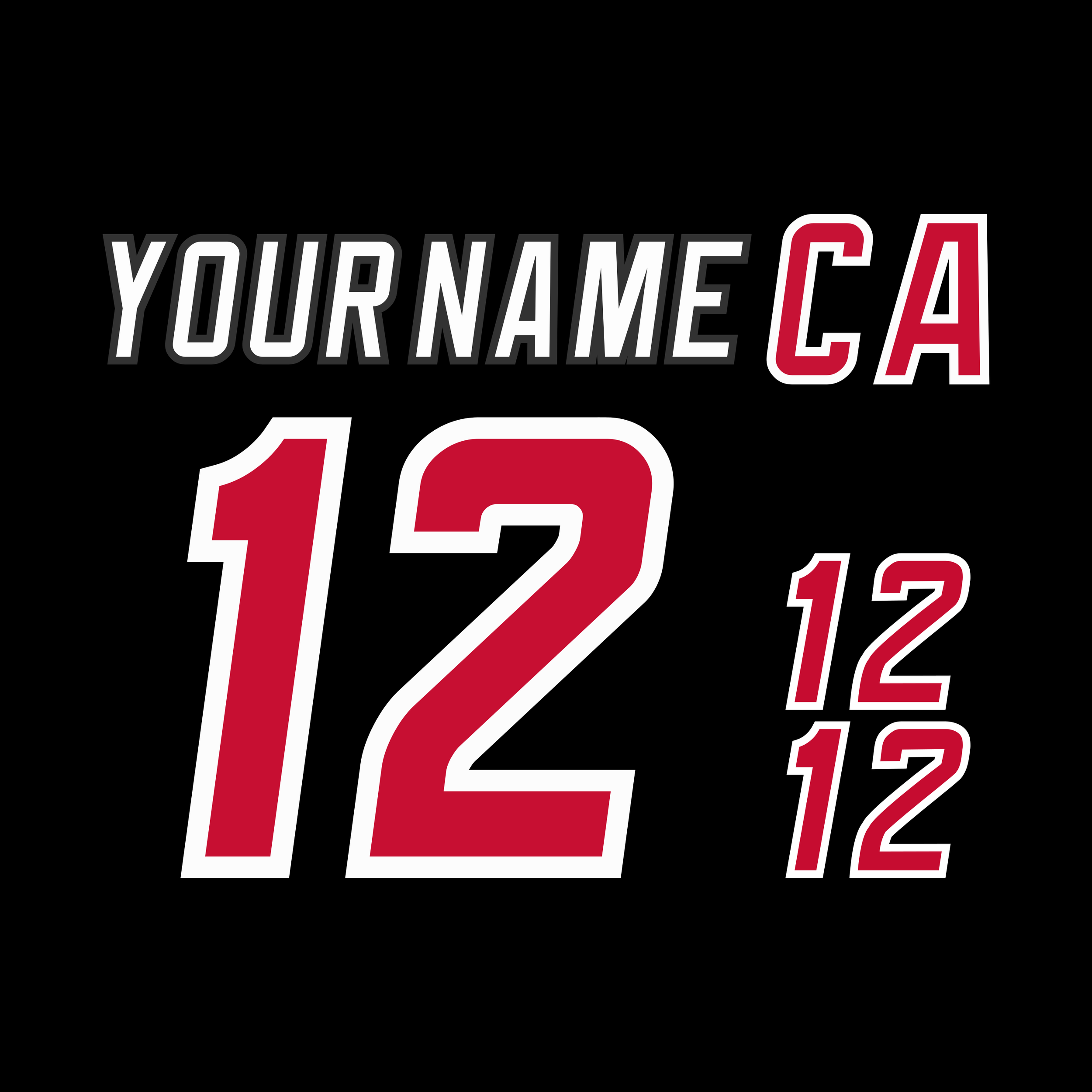 Carolina Hurricanes 2008-17 Black Jersey Lettering Kit
