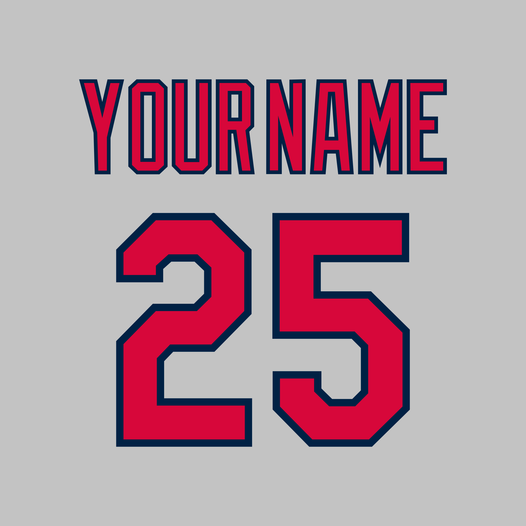 Cleveland Indians 1994-2001 Gray Jersey Lettering Kit