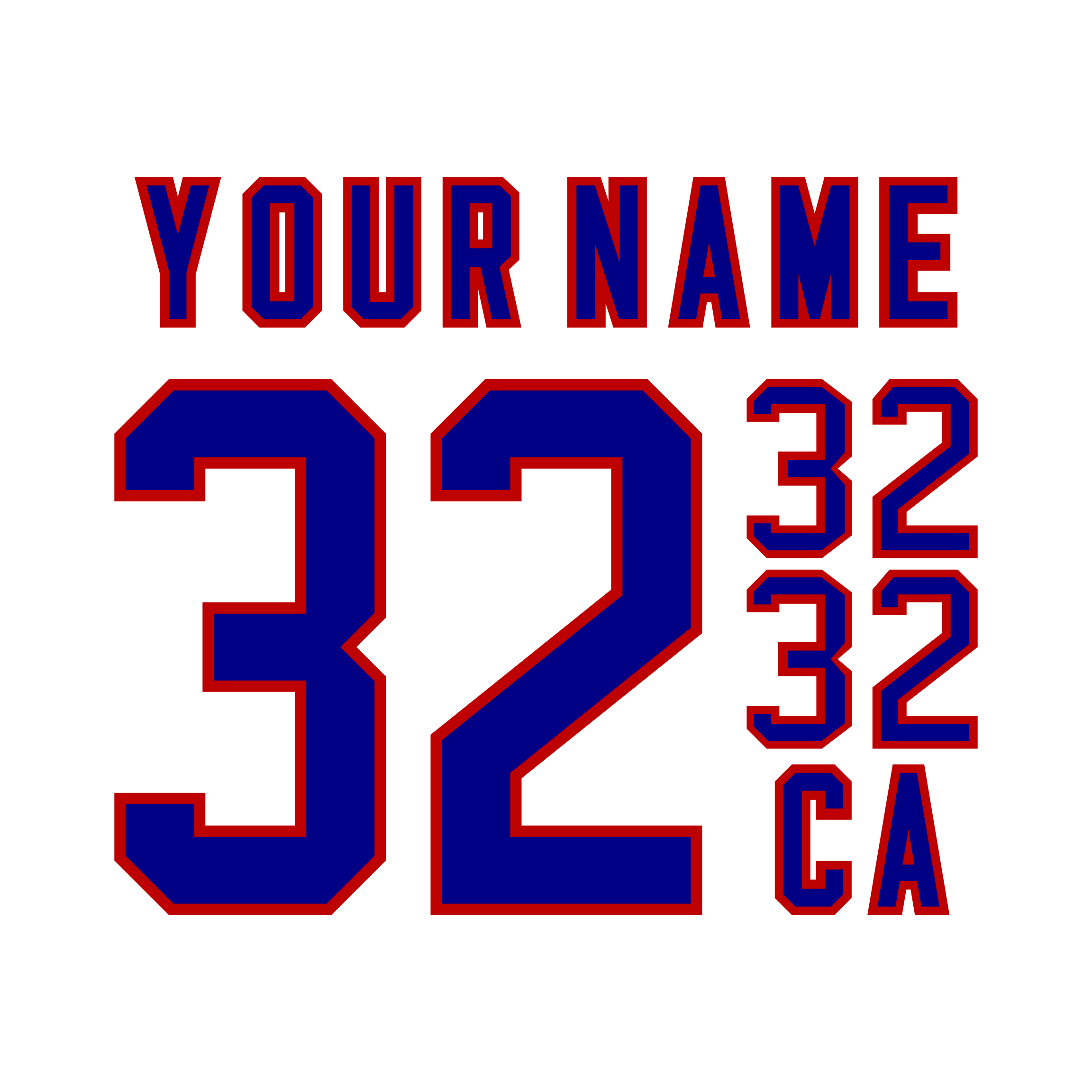 Washington Capitals 1987-95 White Jersey Lettering Kit